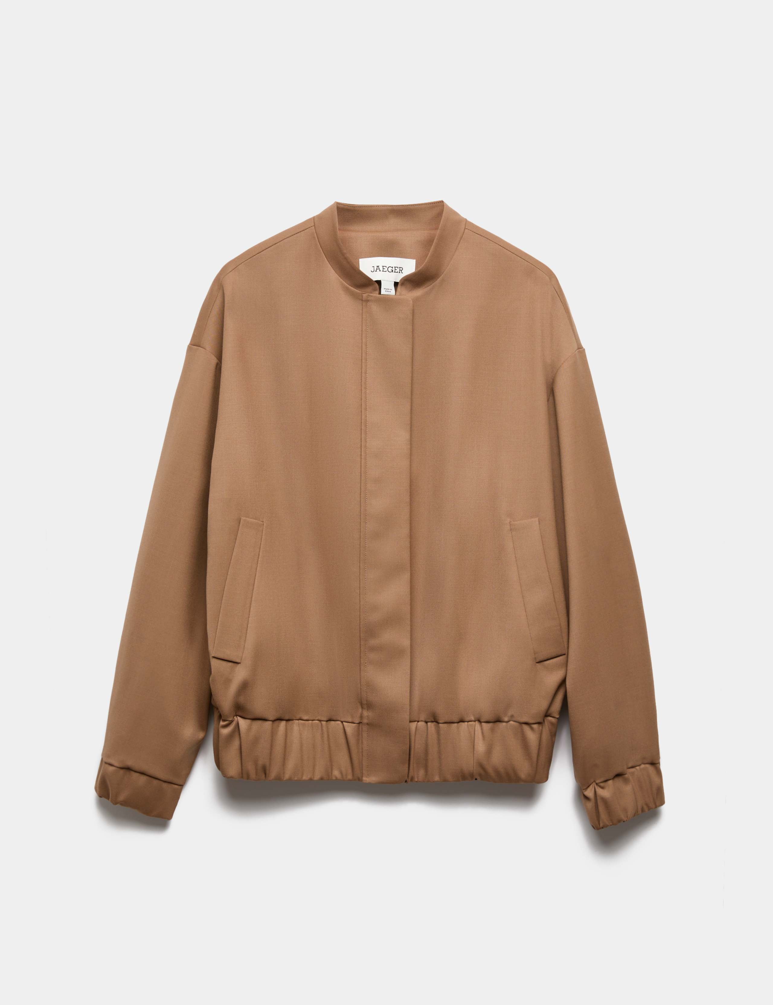 Wool Rich Oversized Bomber Jacket