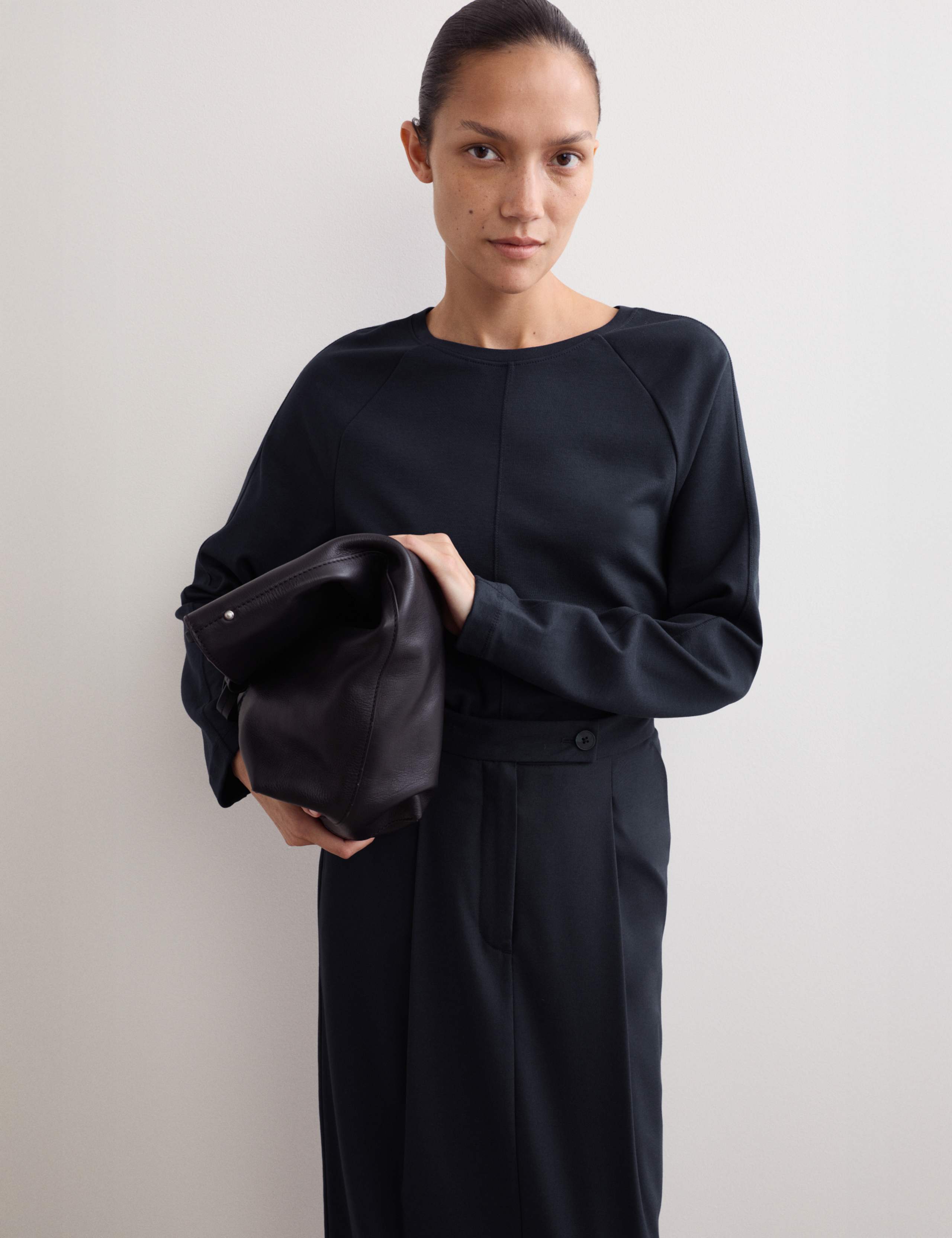Seam Detail Ribbed Long Sleeve Top