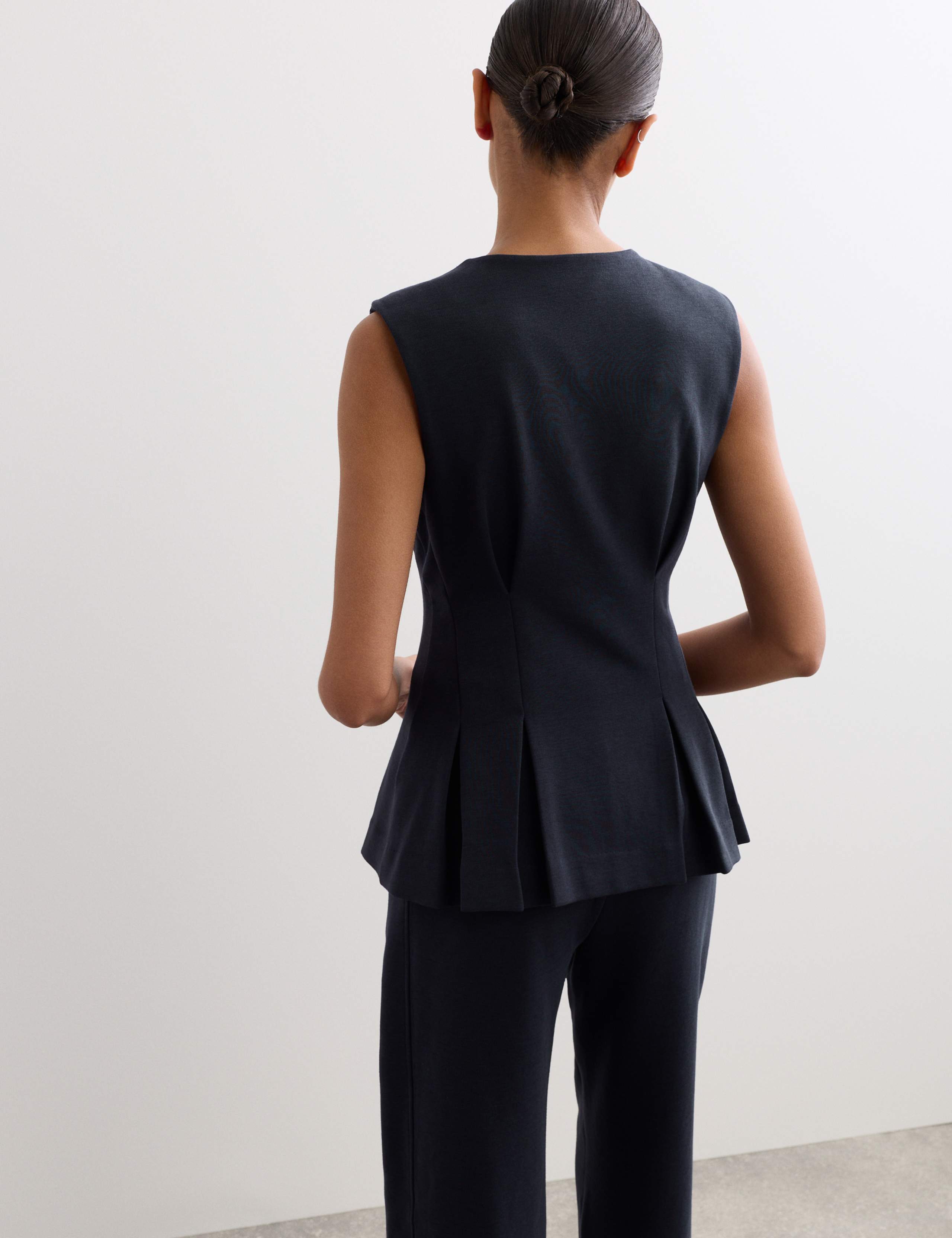 Cotton Blend Zip Up Tank Top & Trouser Set 2 of 6