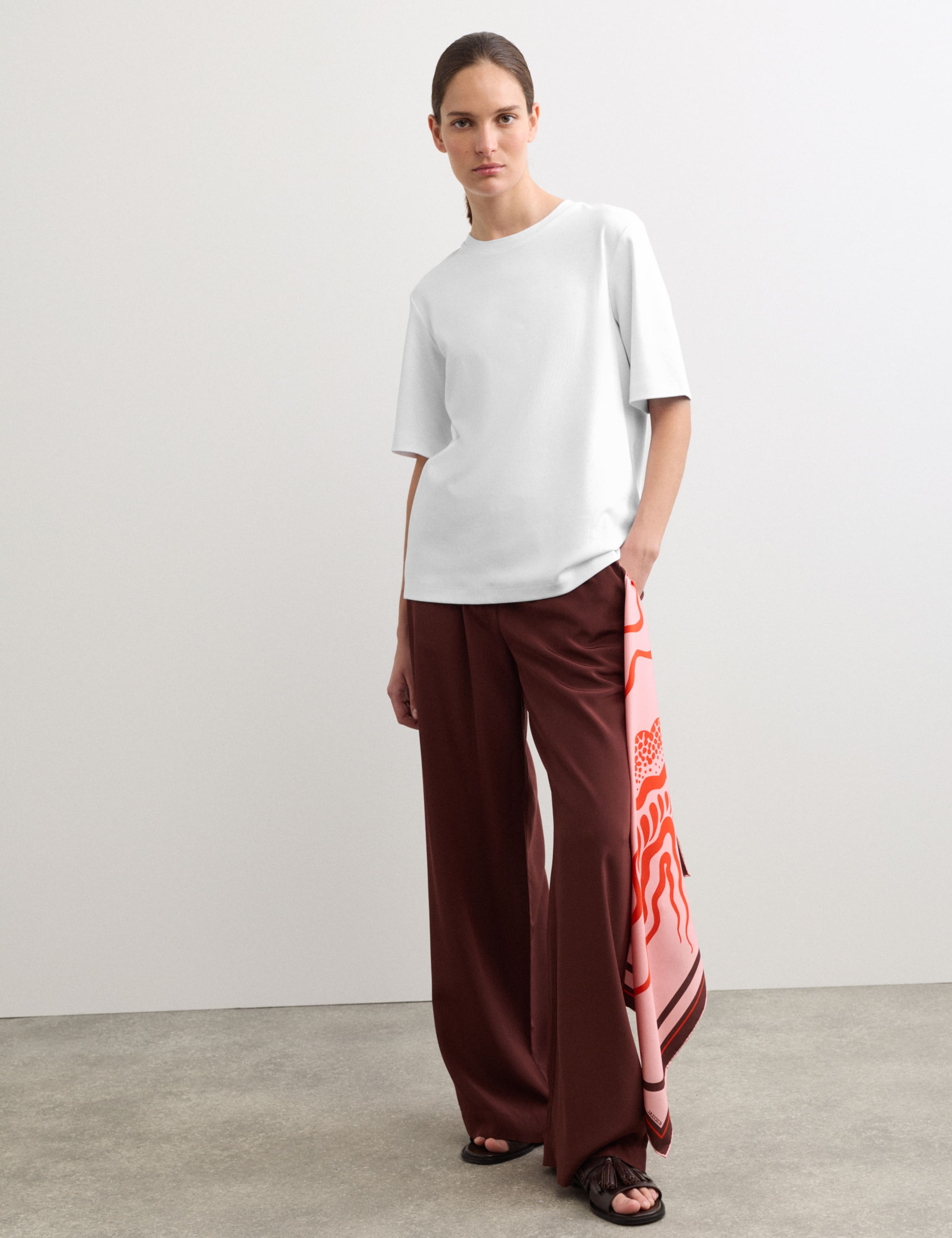 Cotton Modal Blend Crew Neck T-Shirt