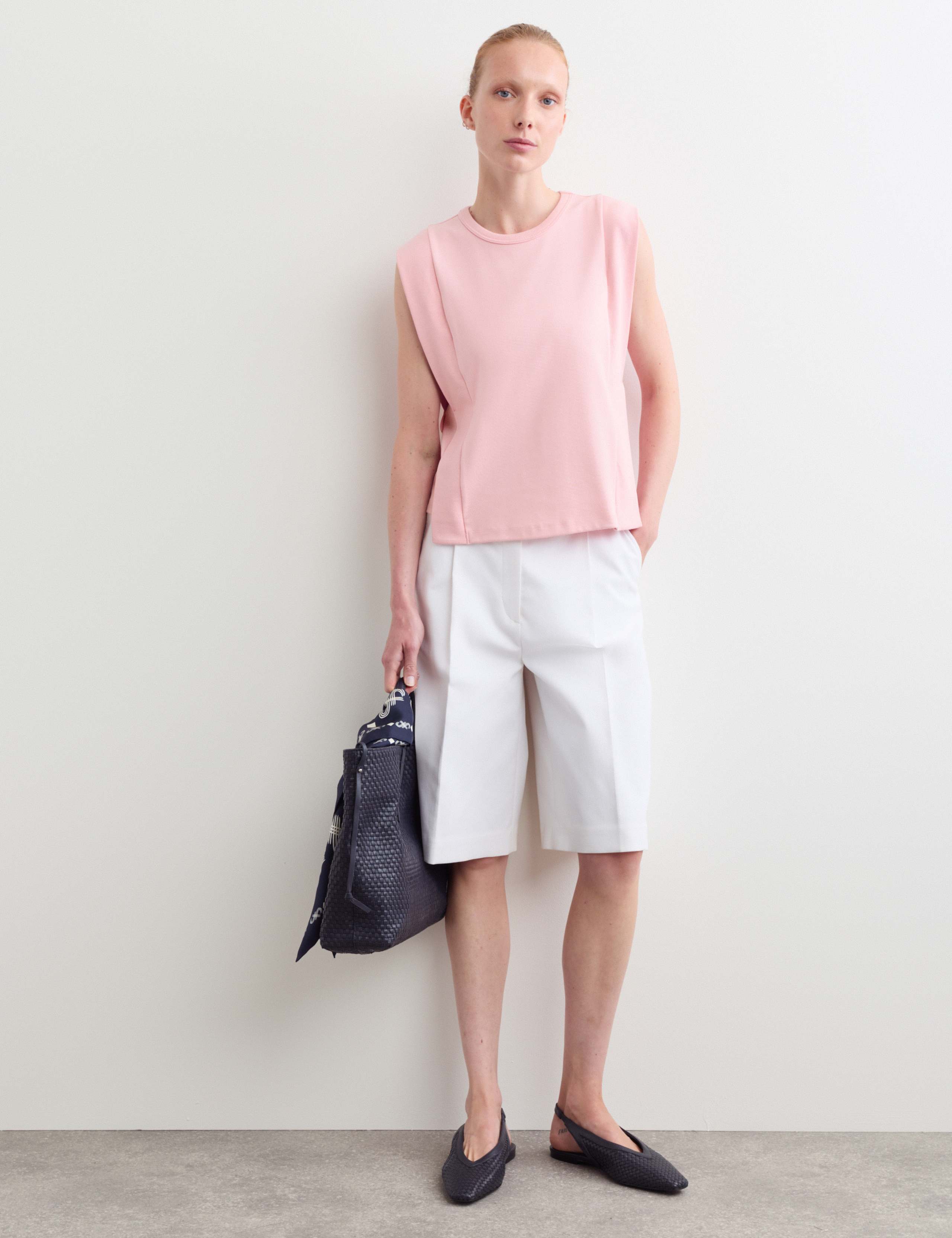 Cotton Modal Blend Ribbed Tank Top