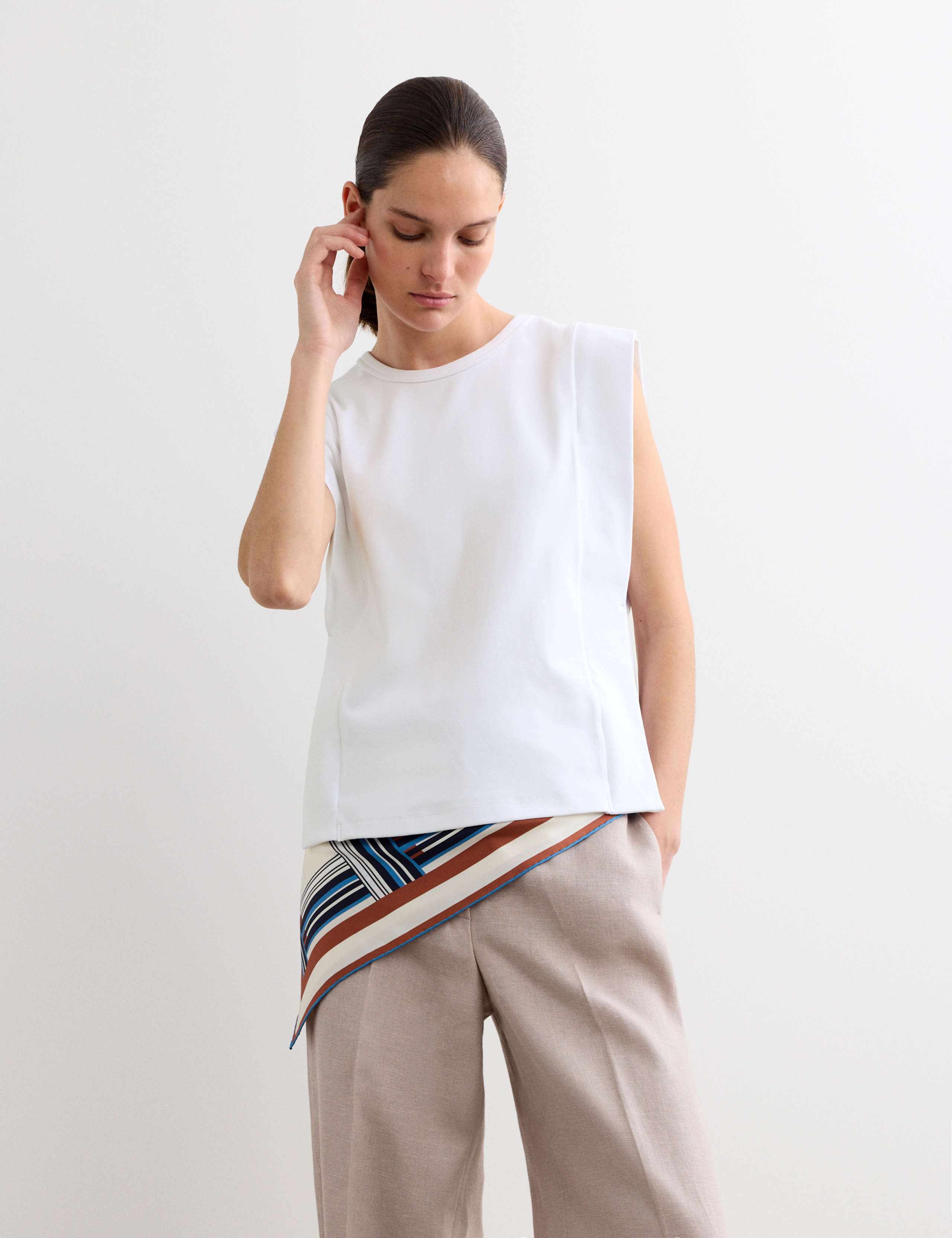 Cotton Modal Blend Ribbed Tank Top