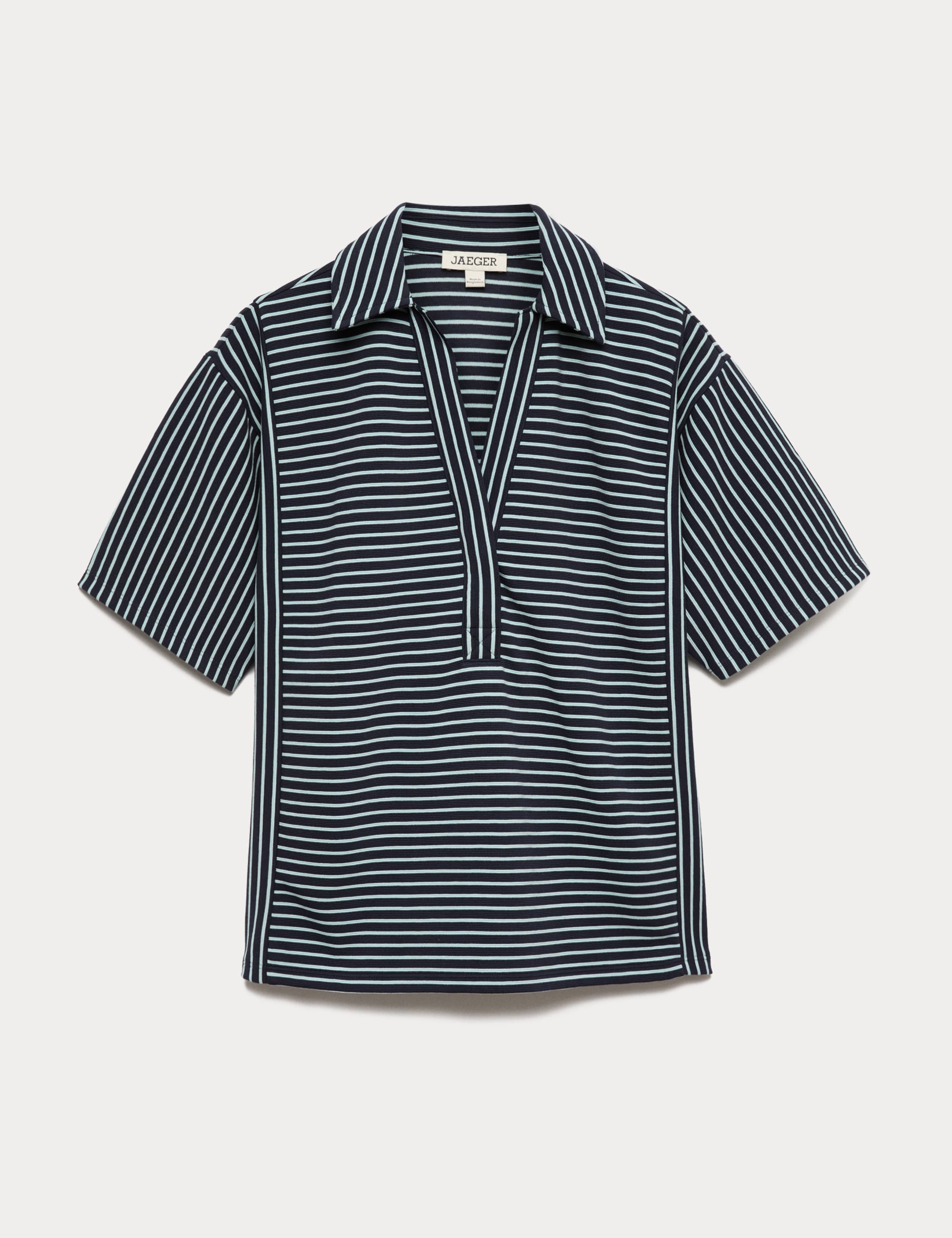 Pure Cotton Striped Polo Top