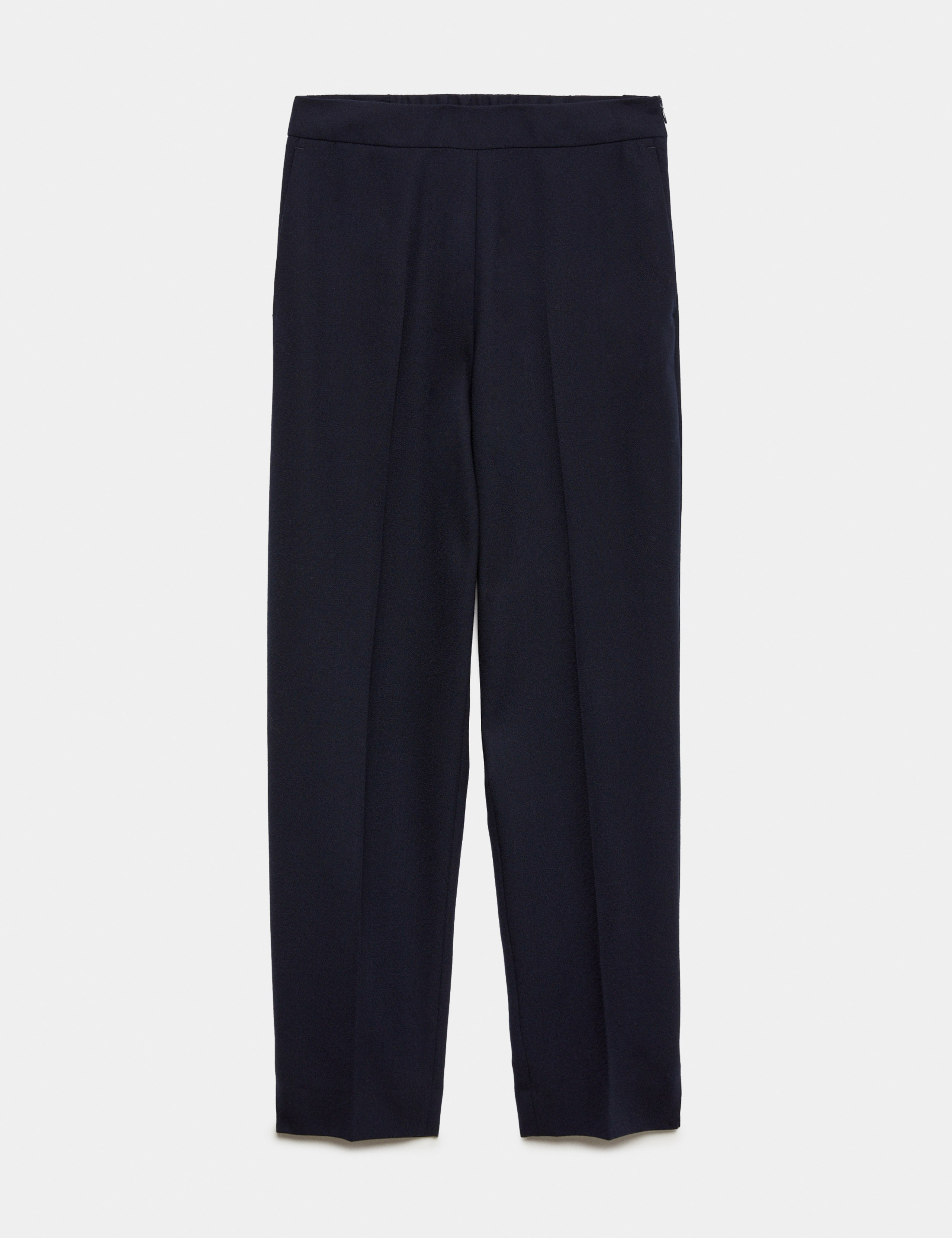 Pure Wool Straight Leg Trousers