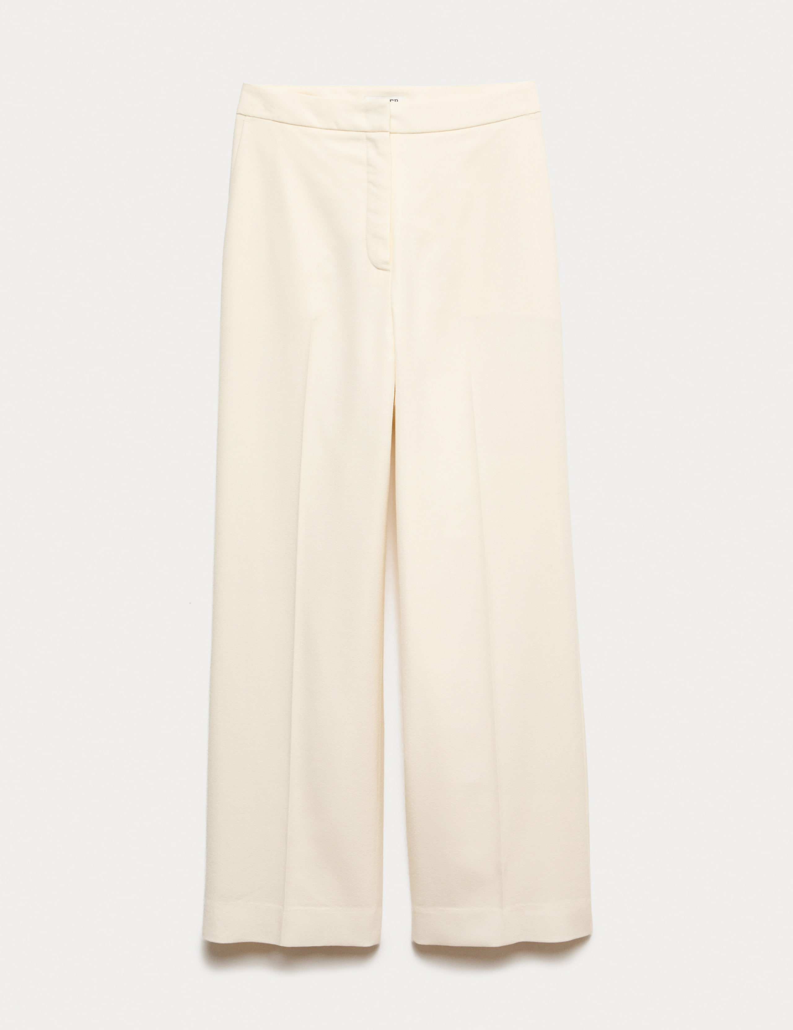 Wool Crepe FF Wide Trouser