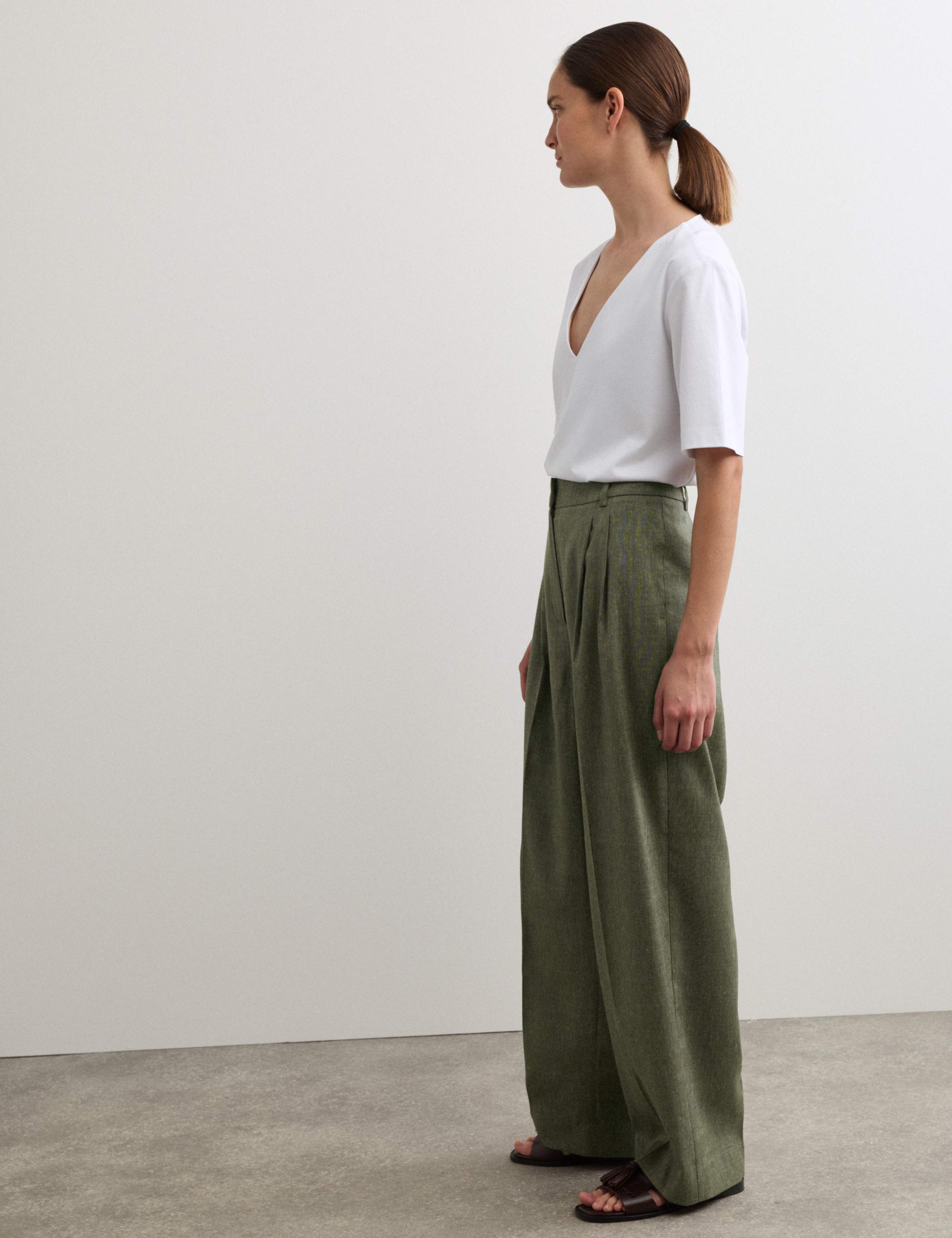 Linen Blend Relaxed Utility Shirt & Trouser Set 2 of 6
