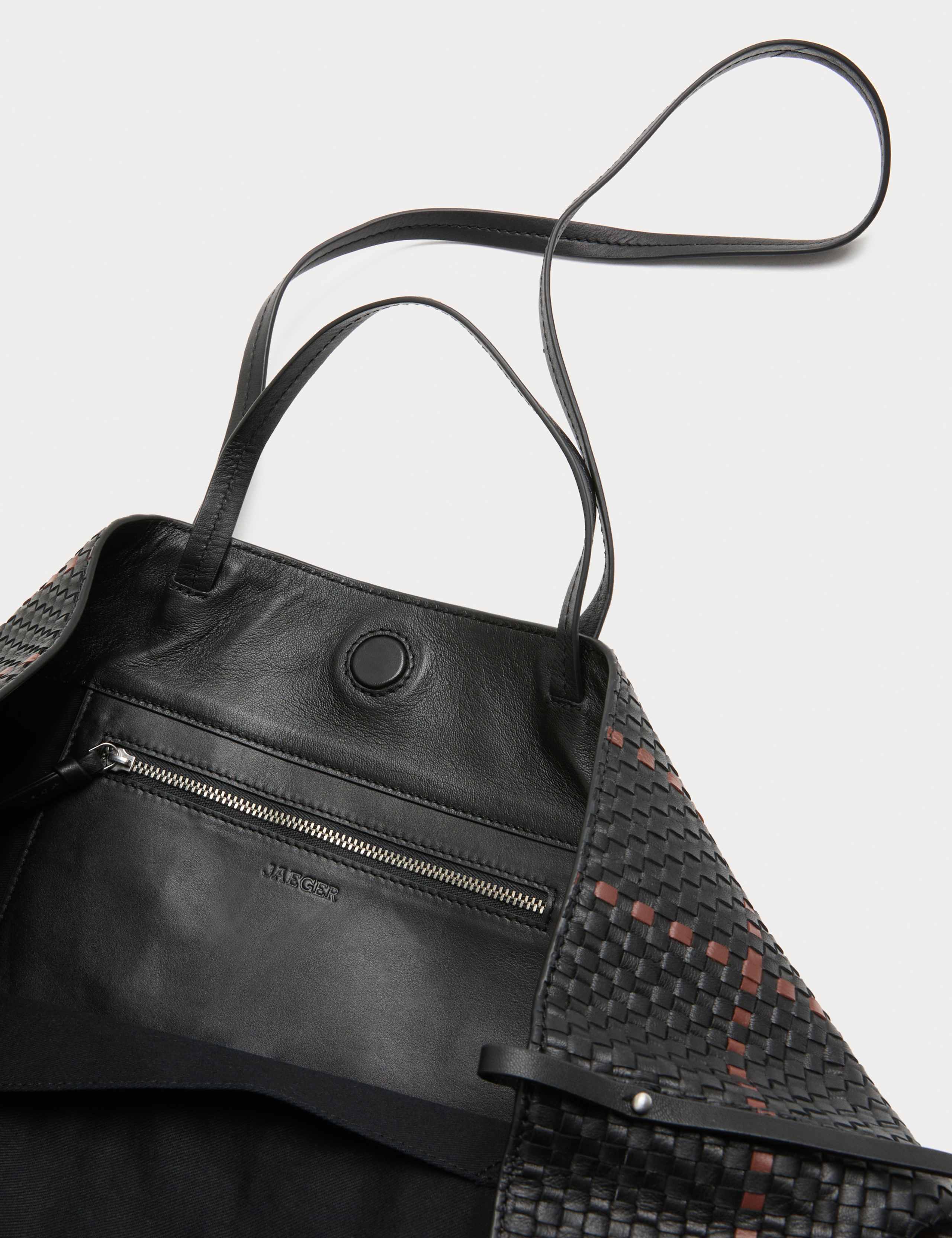 Pure Leather Lattice Tote Bag