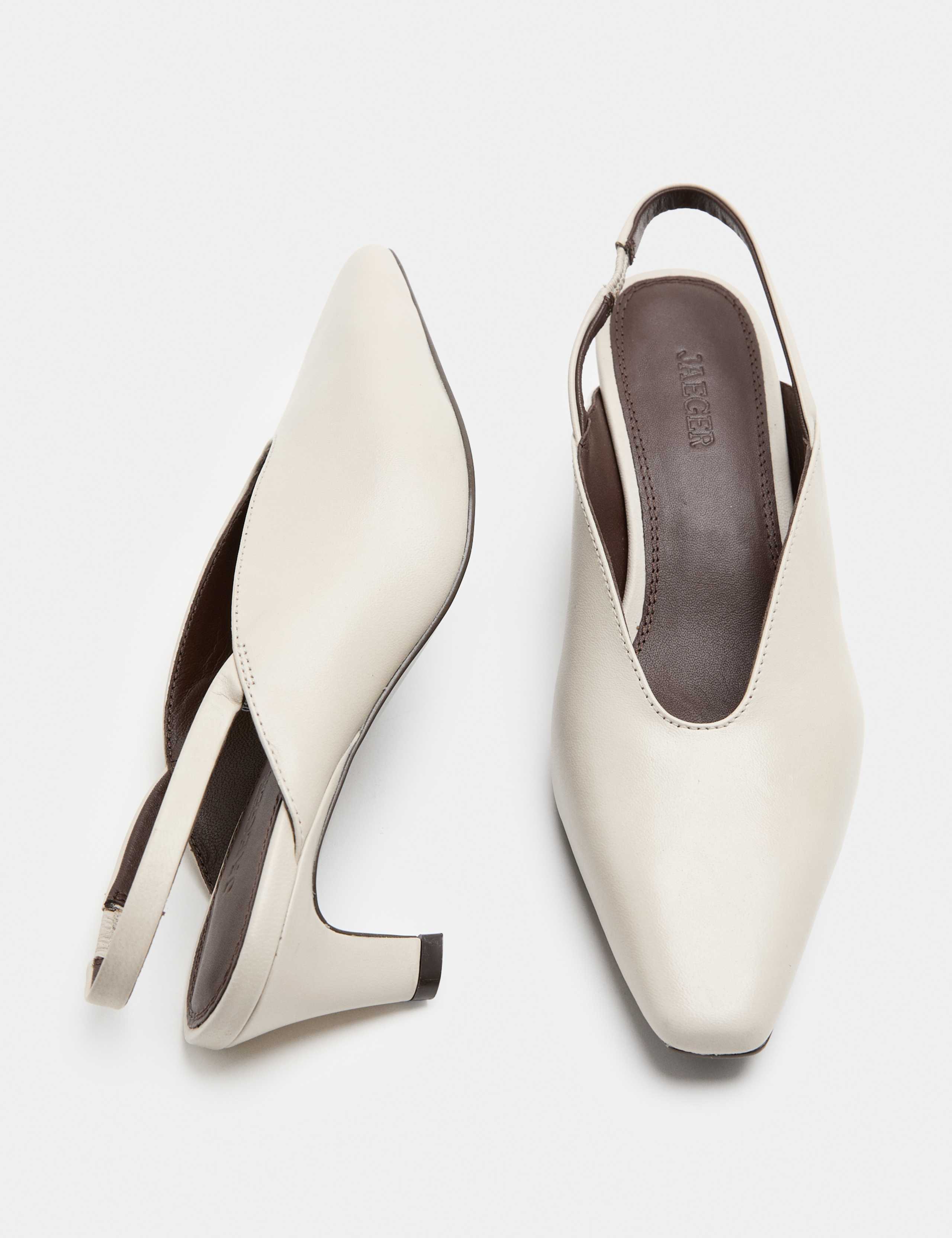 Square Toe Kitten Heel Slingback Shoe