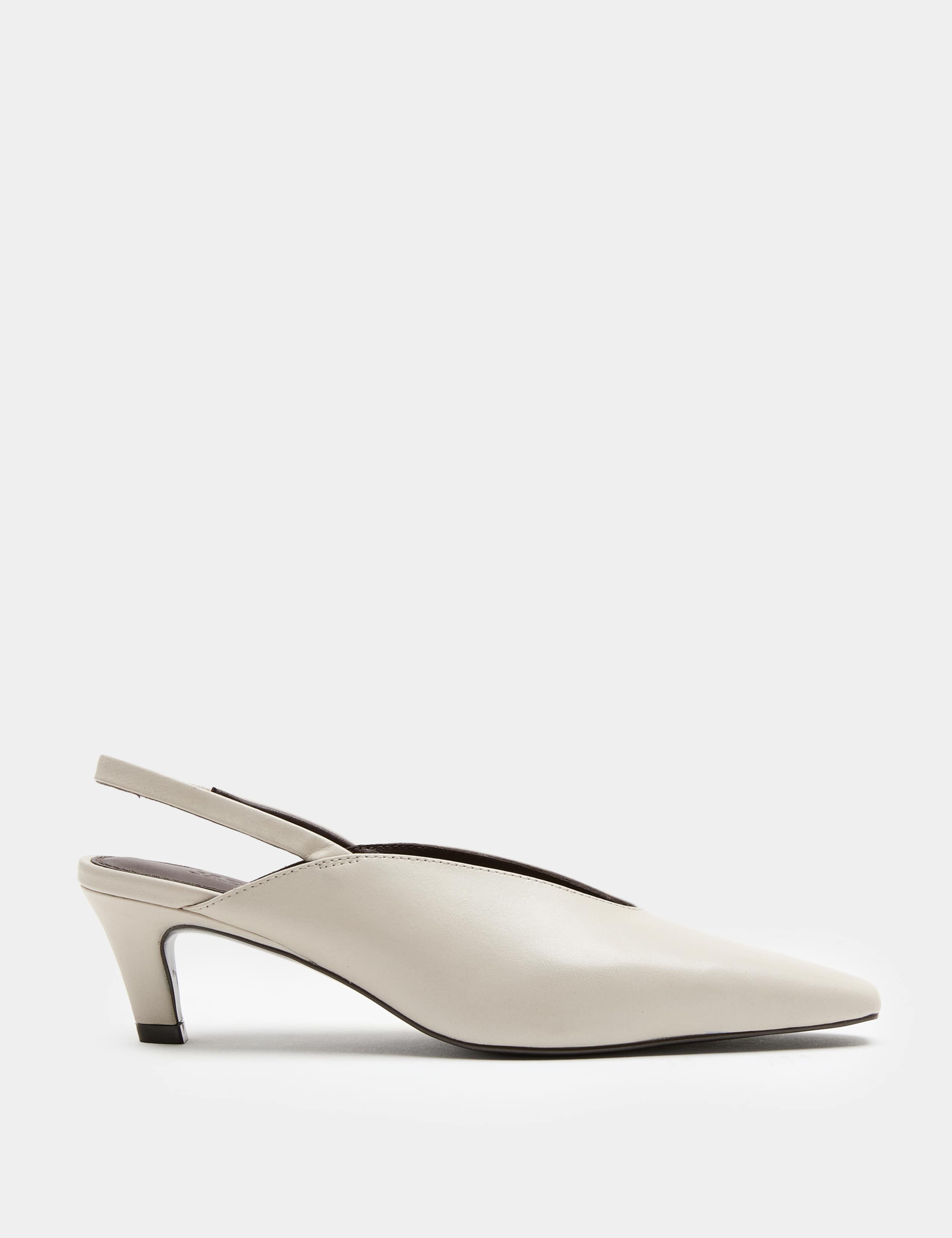 Square Toe Kitten Heel Slingback Shoe