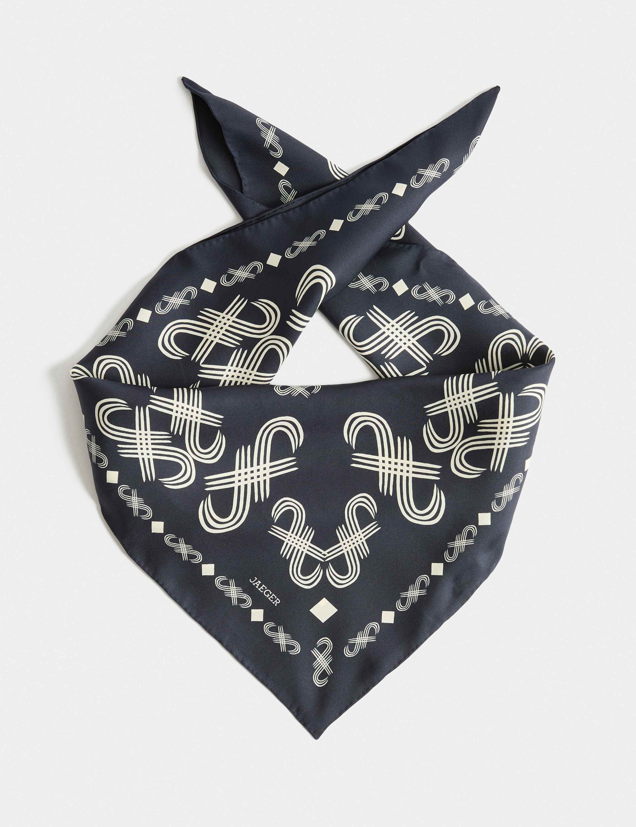 Pure Silk Logo Square Scarf