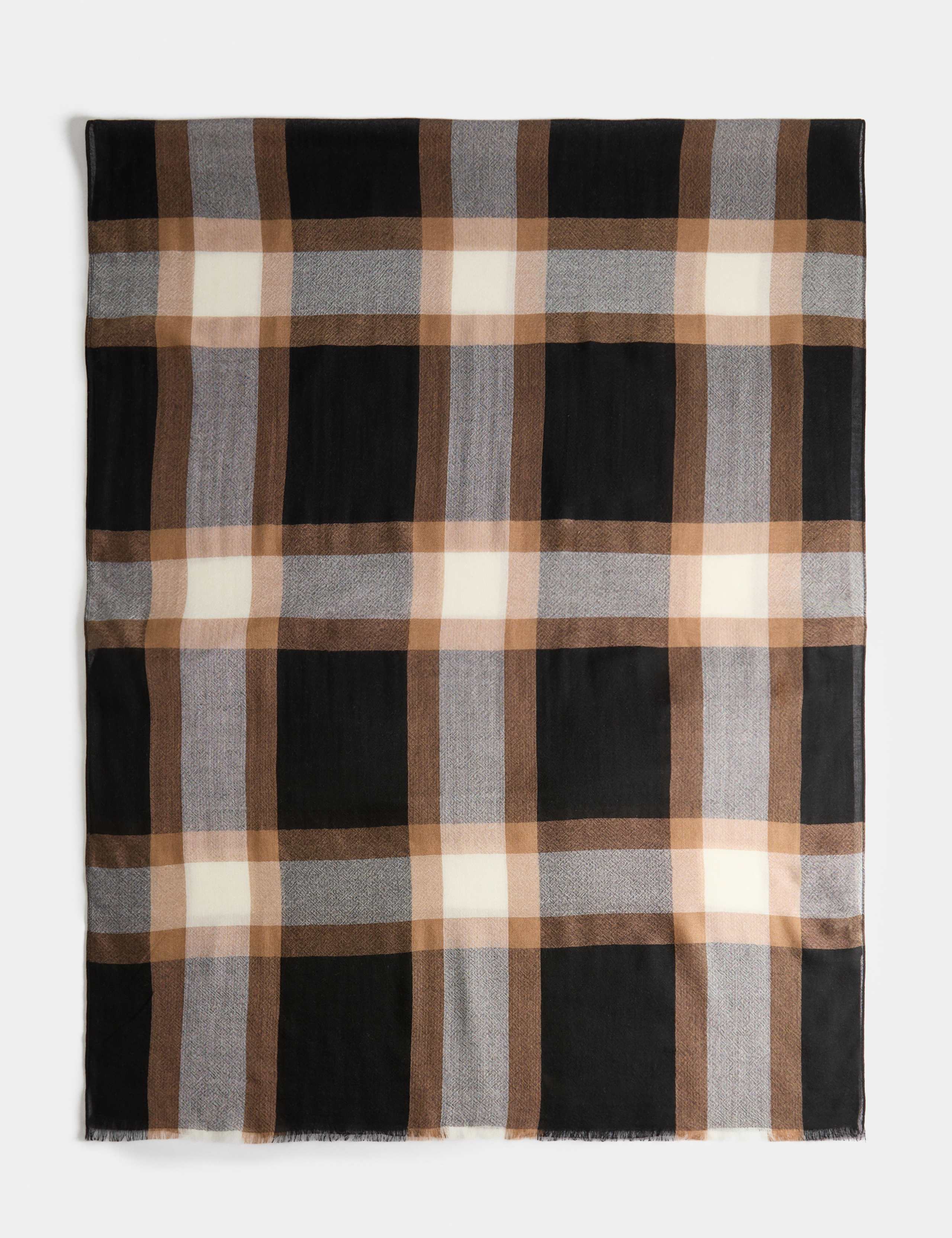 Silk Rich Checked Scarf