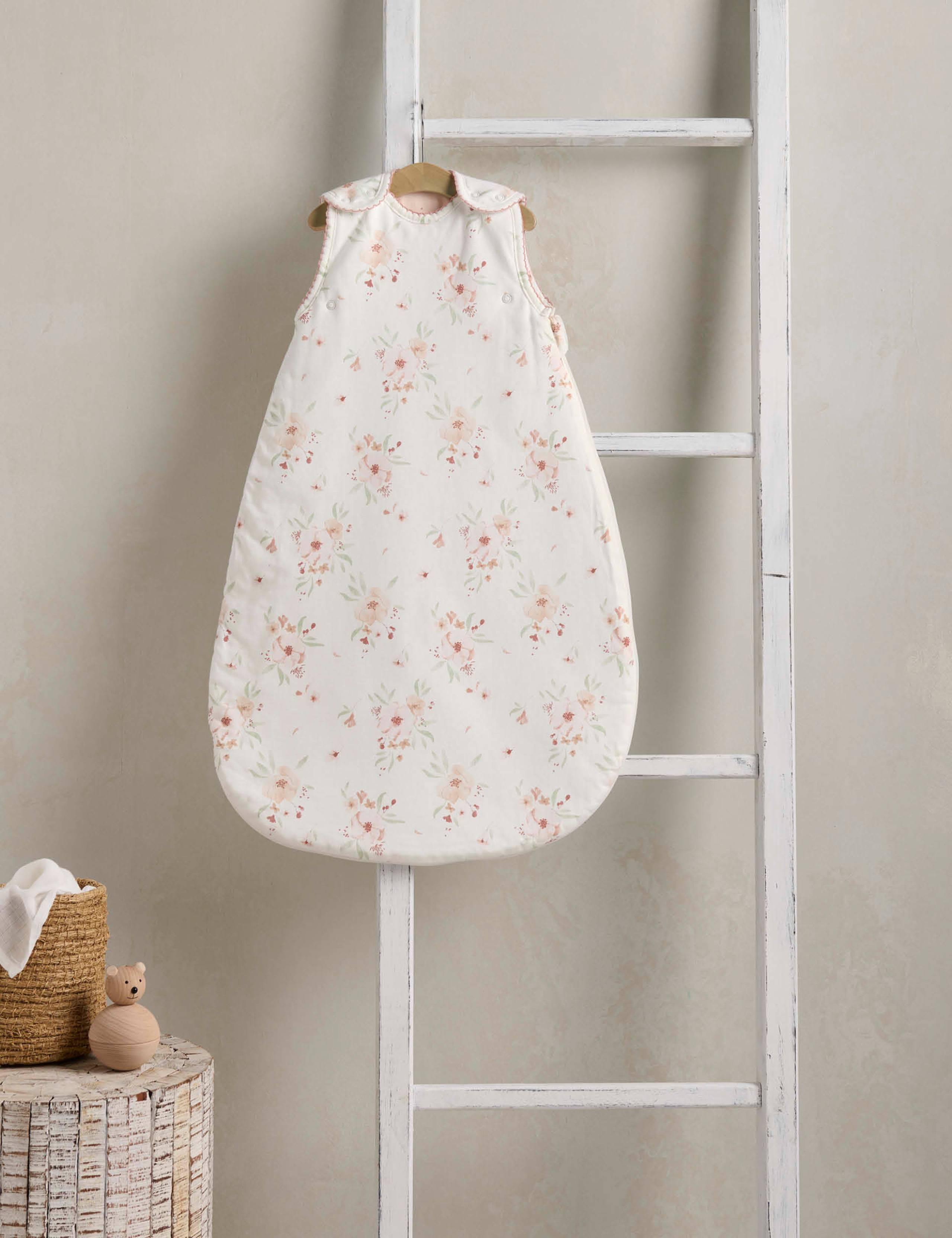 Pure Cotton Floral Sleeping Bag (0-6 Mths)