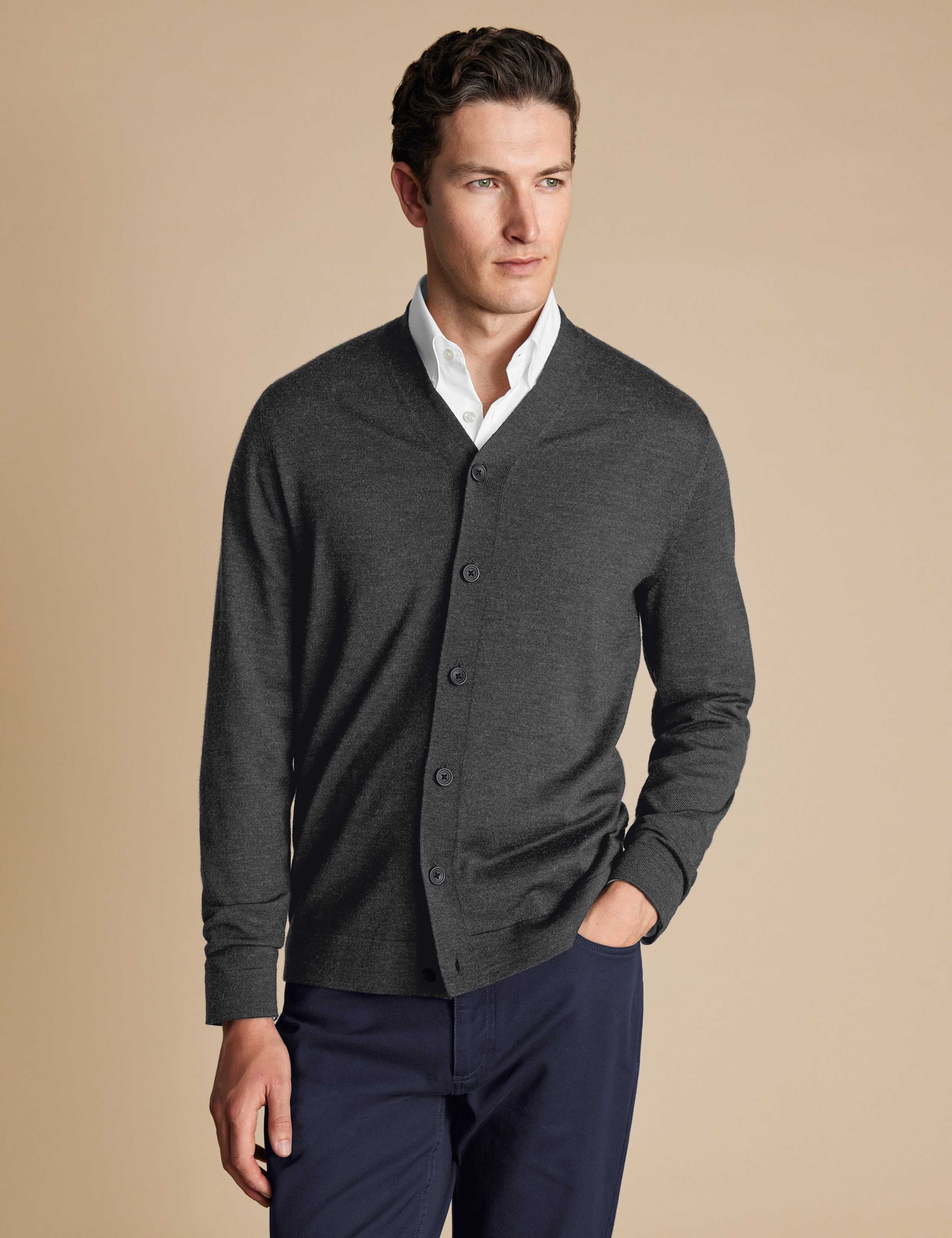 Pure Merino Wool V-Neck Cardigan