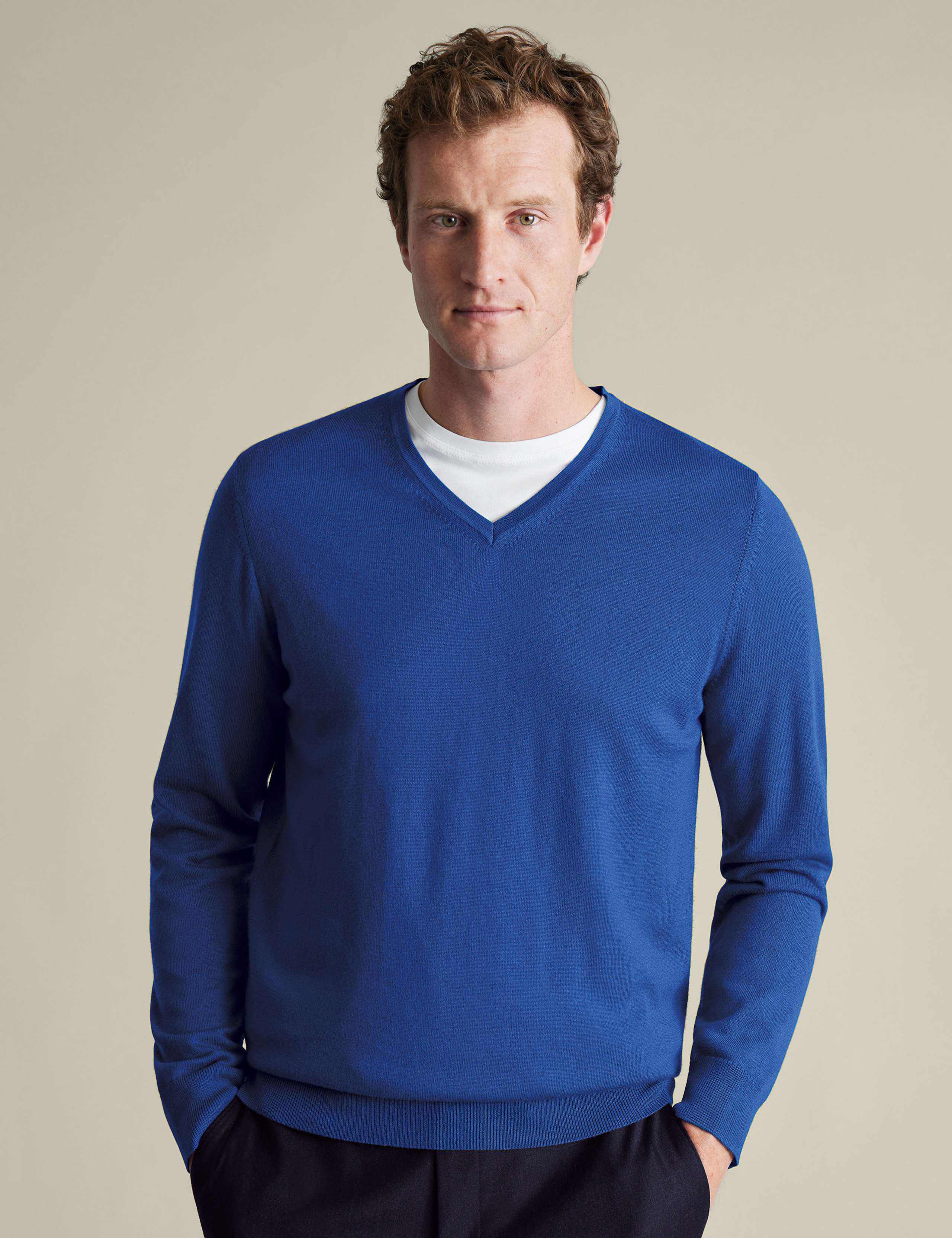 Pure Merino Wool V-Neck Jumper