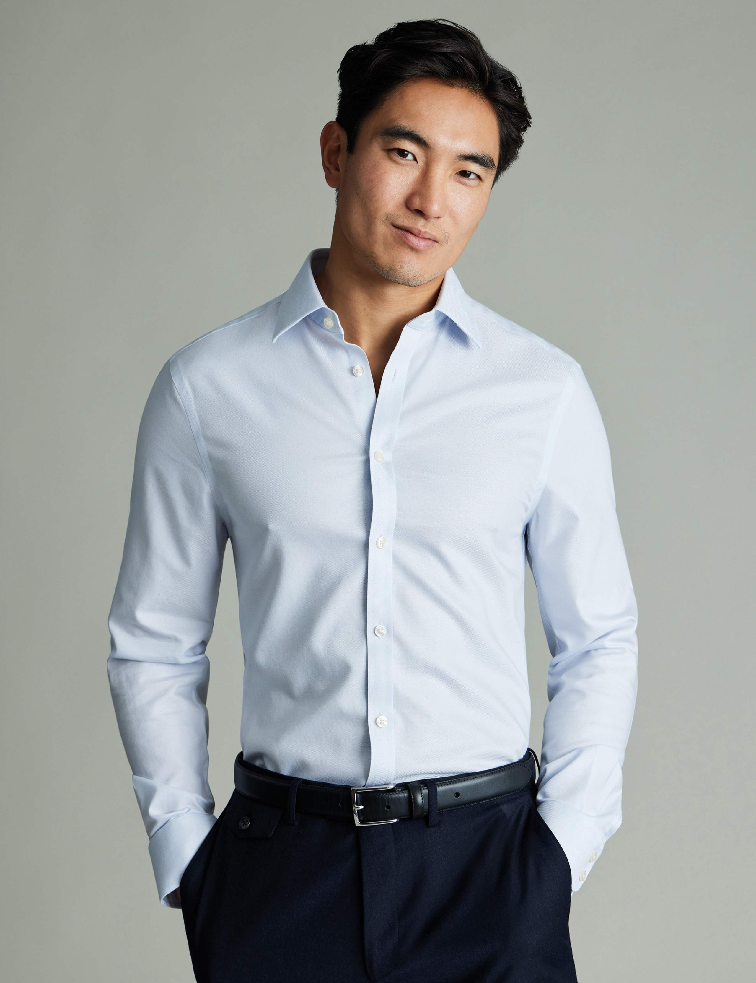 Slim Fit Non Iron Pure Cotton Oxford Shirt