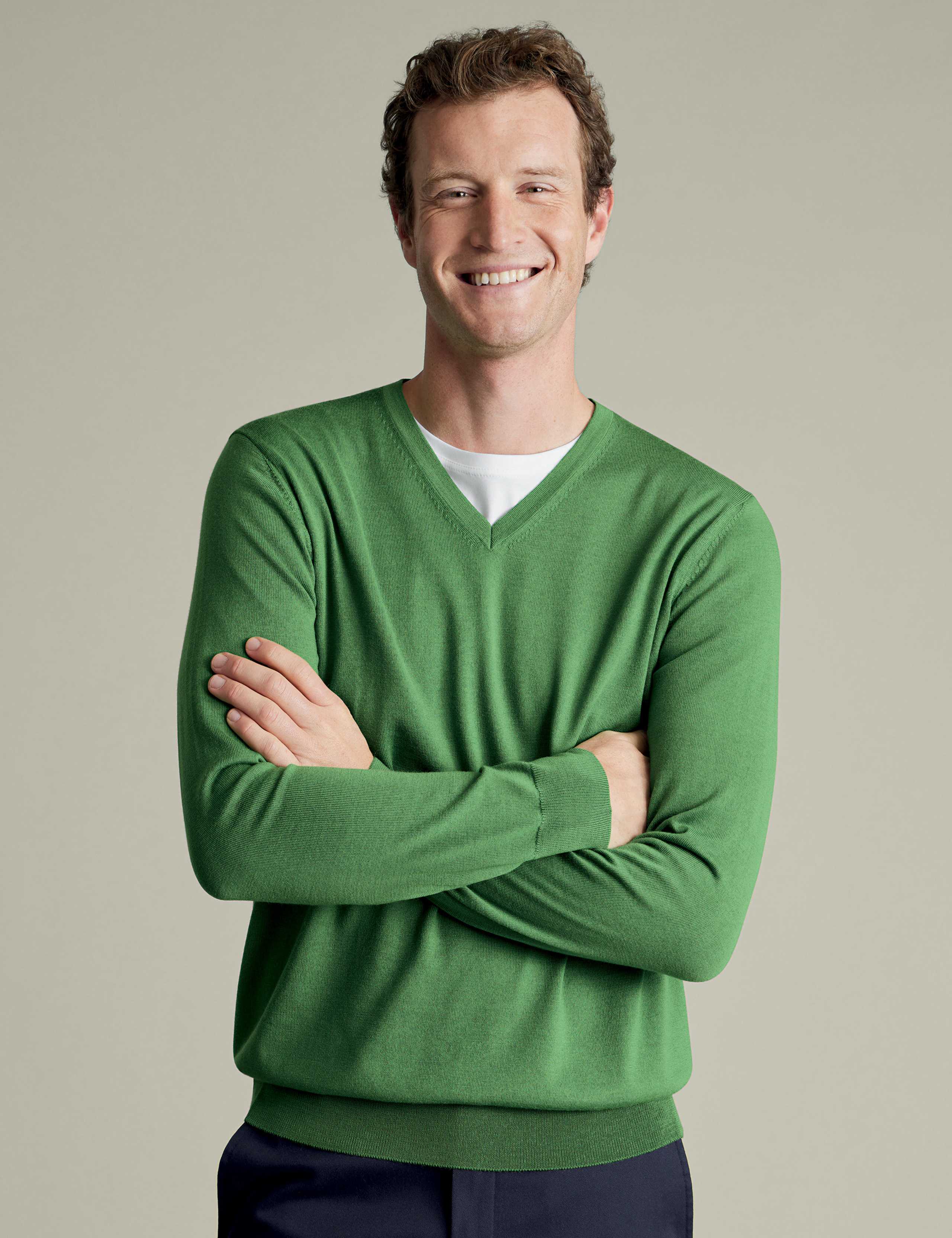 Pure Wool V-Neck Jumper