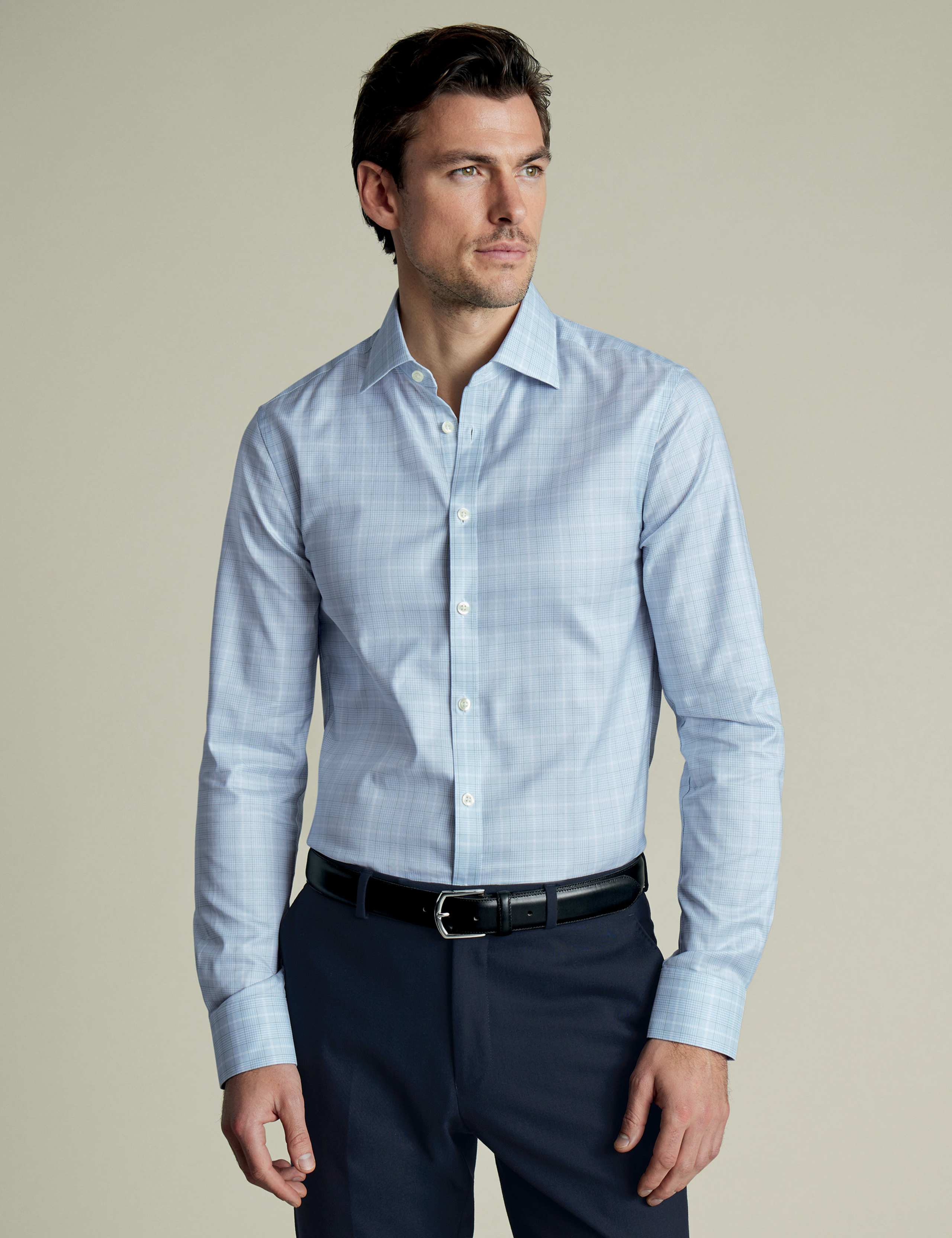 Easy Iron Regular Fit Pure Cotton Check Shirt