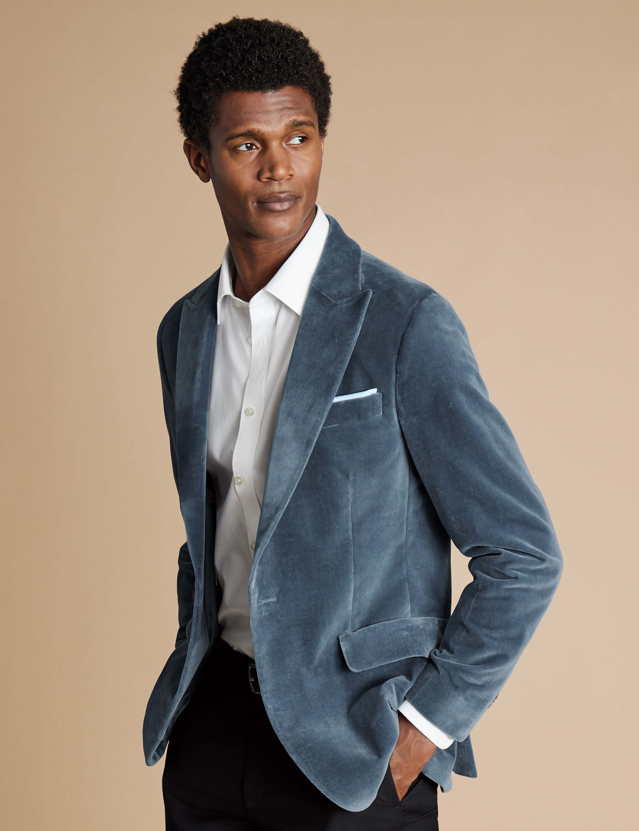 Slim Fit Italian Velvet Suit Jacket