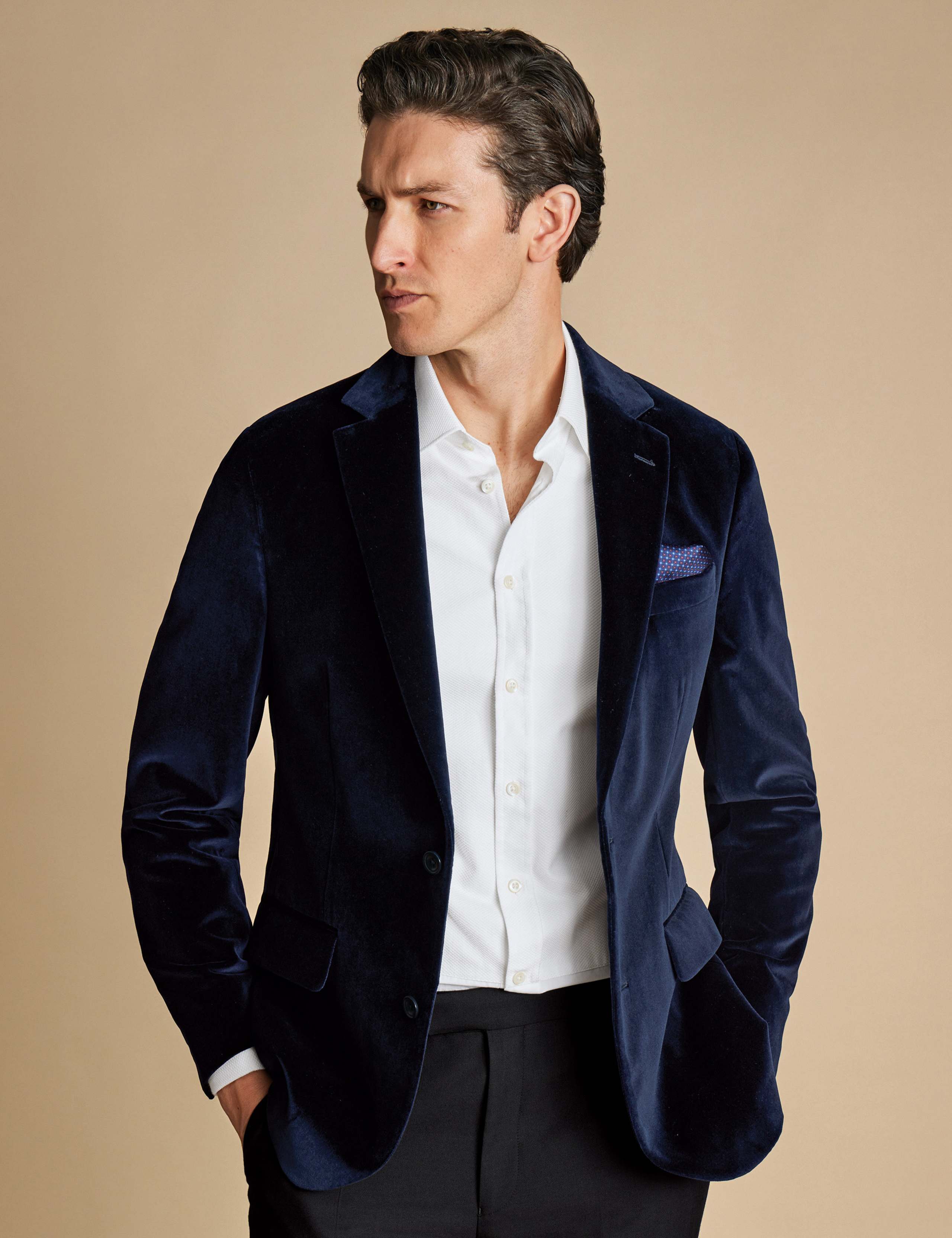 Slim Fit Italian Velvet Suit Jacket