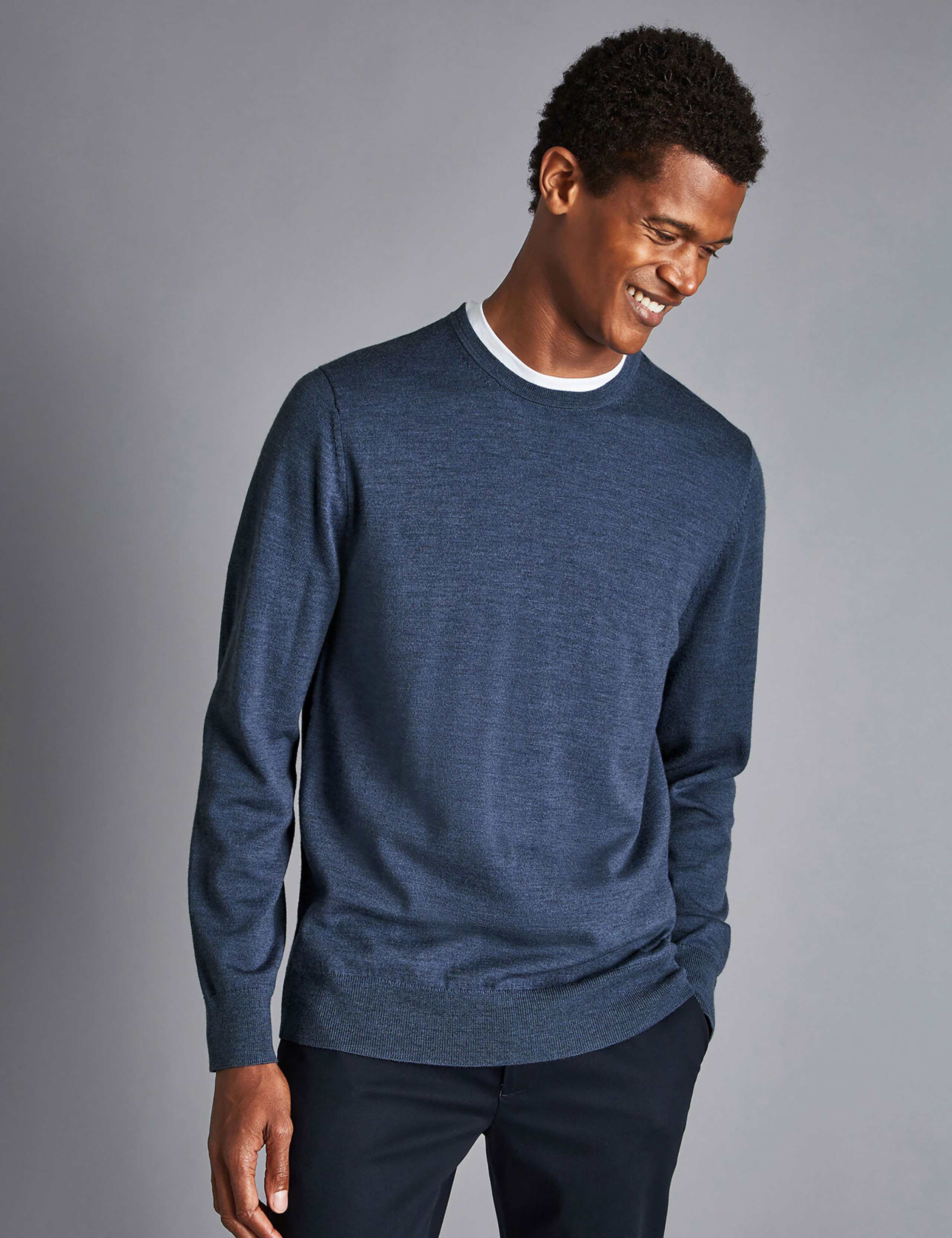 Pure Merino Wool Crew Neck Jumper