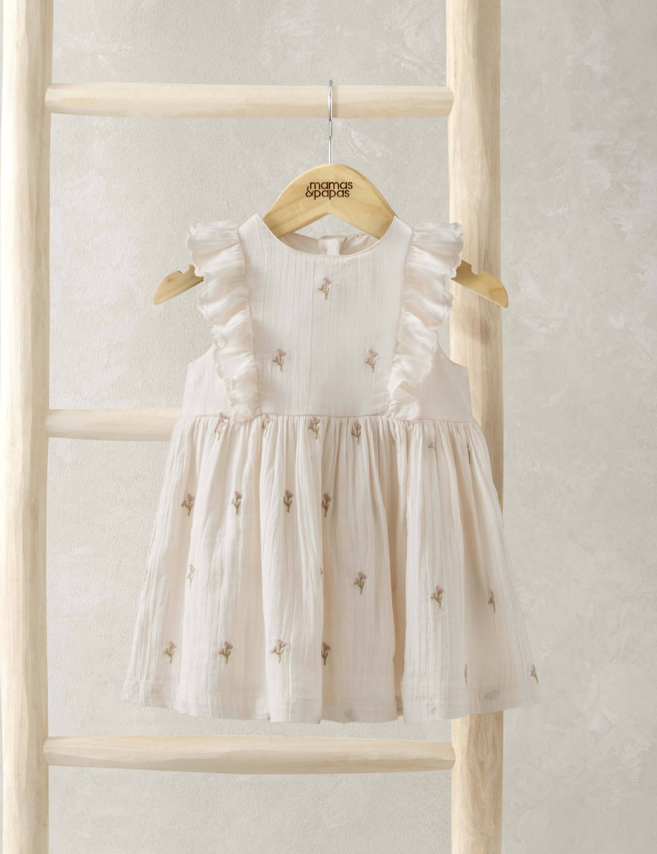 Pure Cotton Floral Dress (0-24 Mths)
