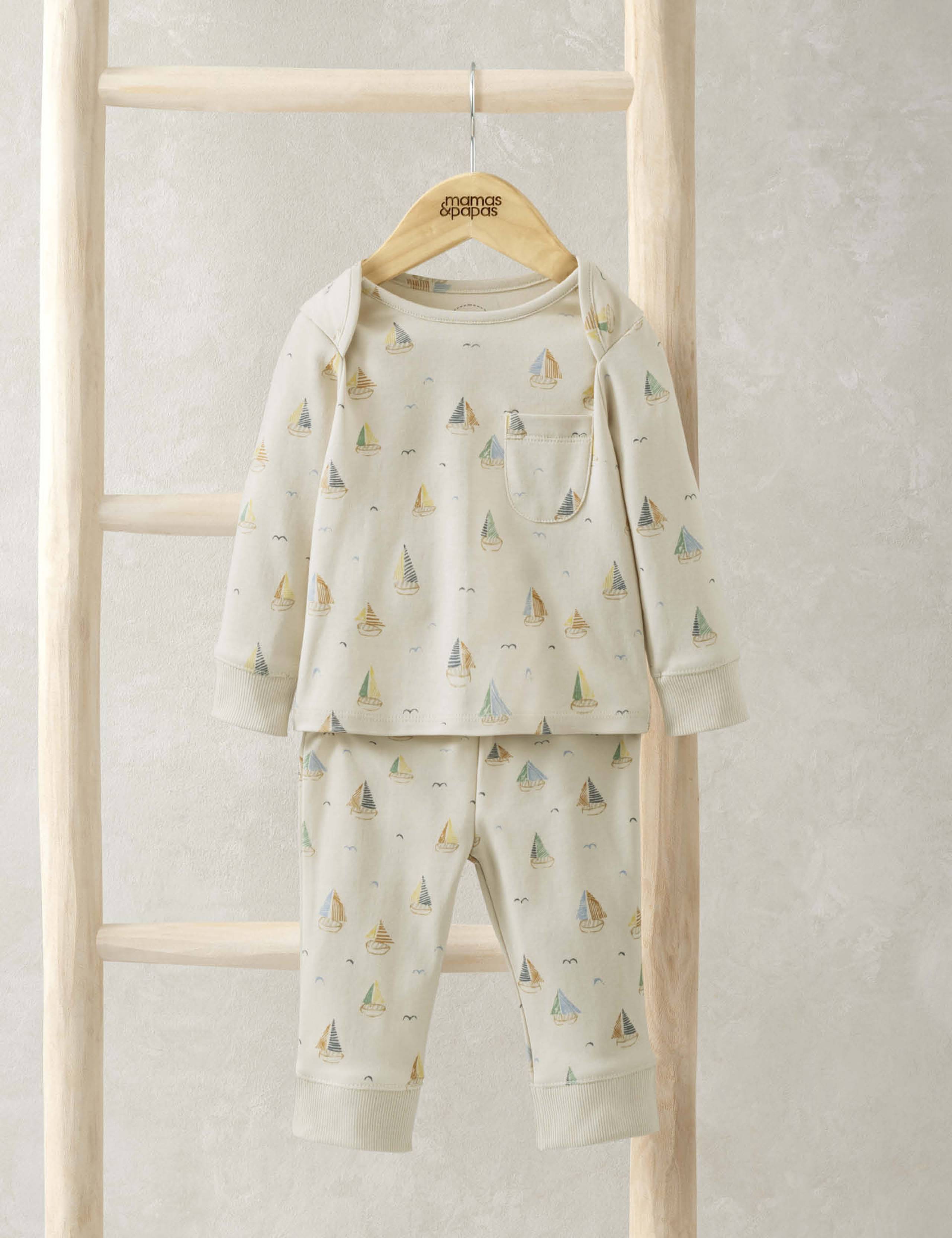Pure Cotton Boat Pyjamas (3-36 Mths)