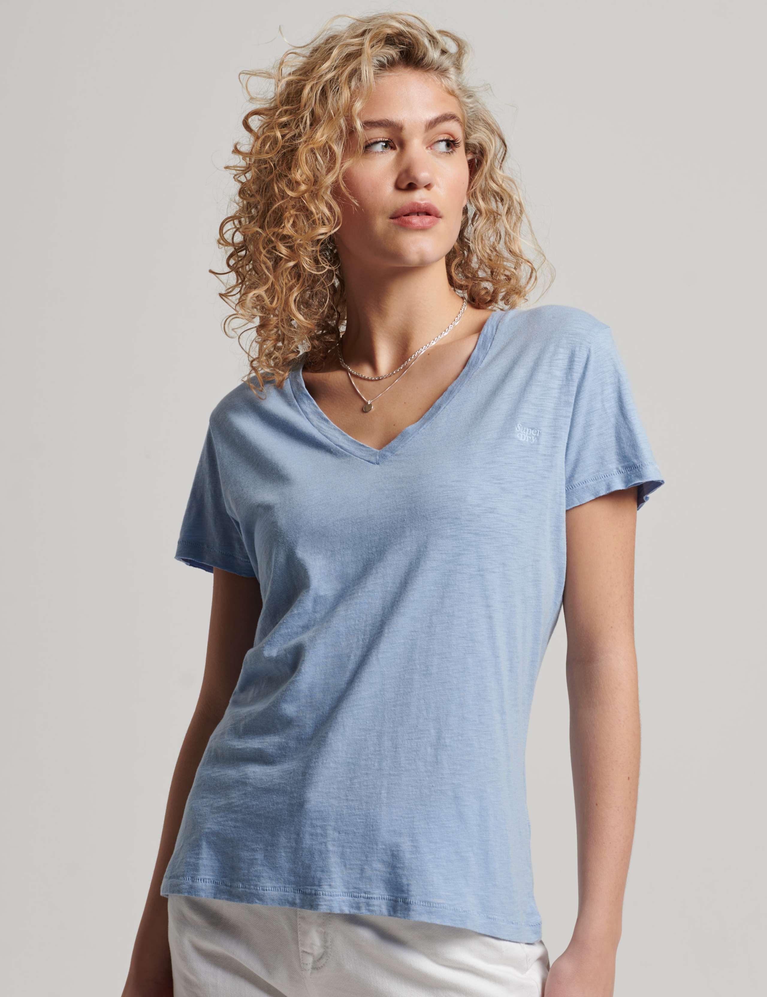 Cotton Rich V-Neck Relaxed T-Shirt