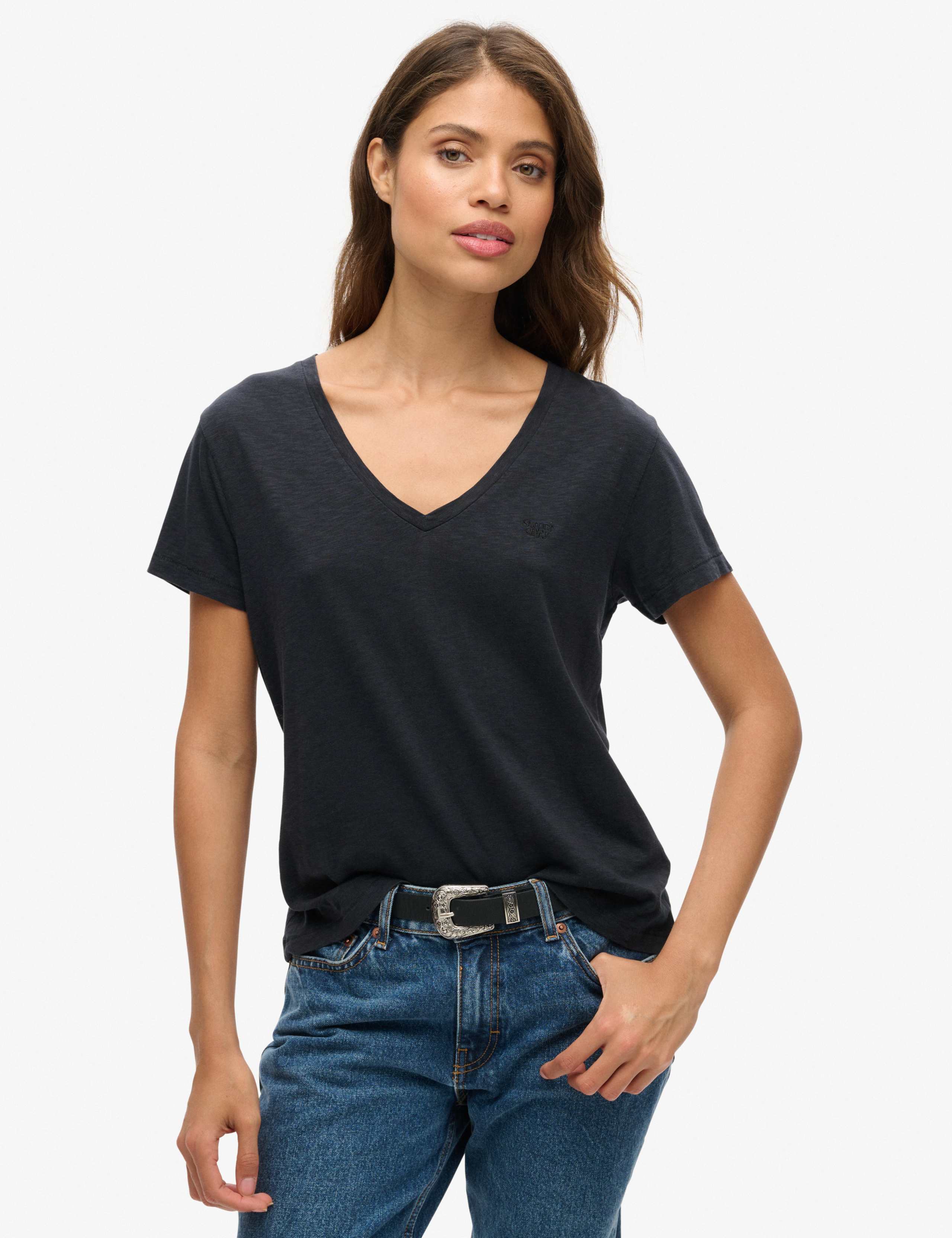 Cotton Rich V-Neck Relaxed T-Shirt
