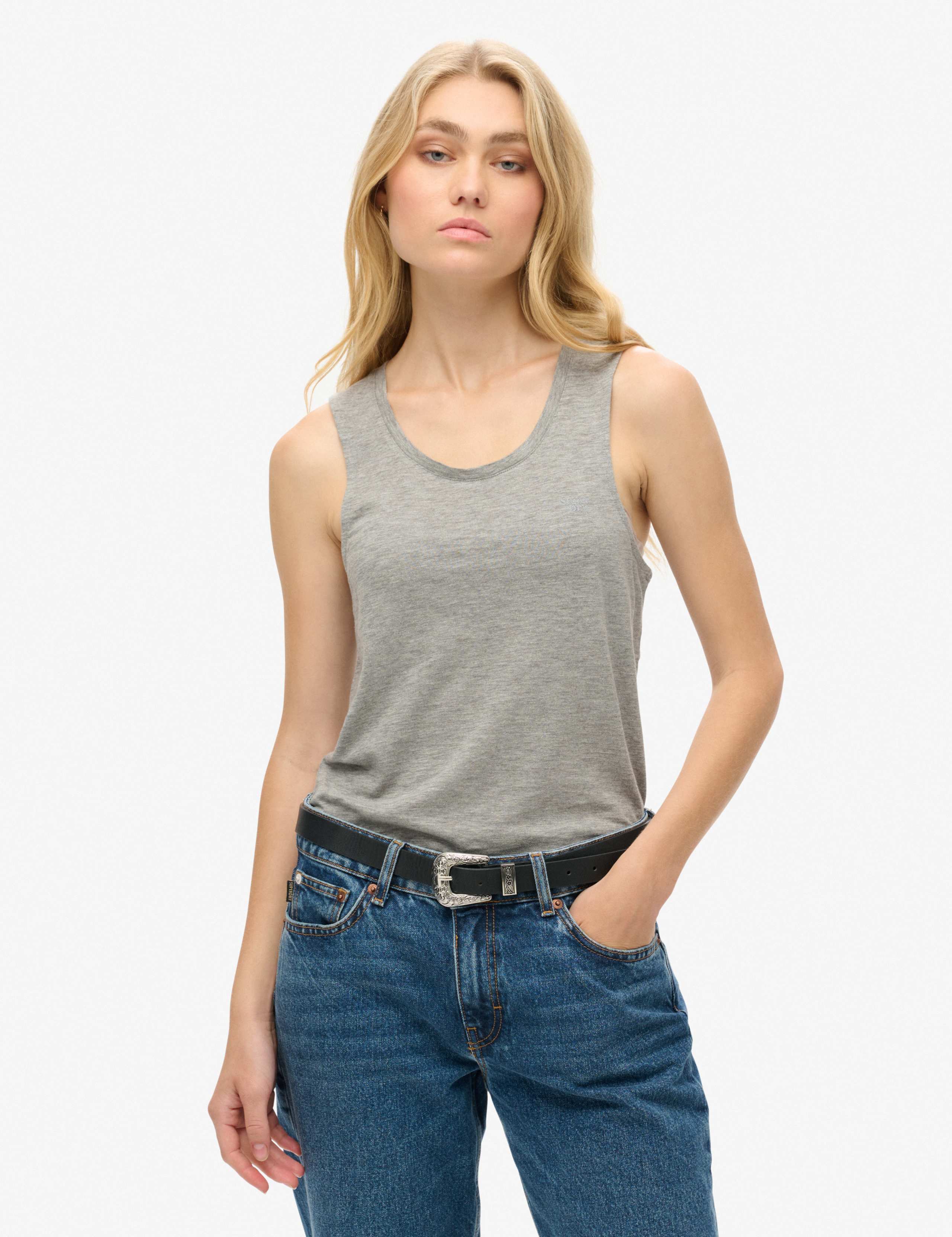 Cotton Rich Scoop Neck Tank Top