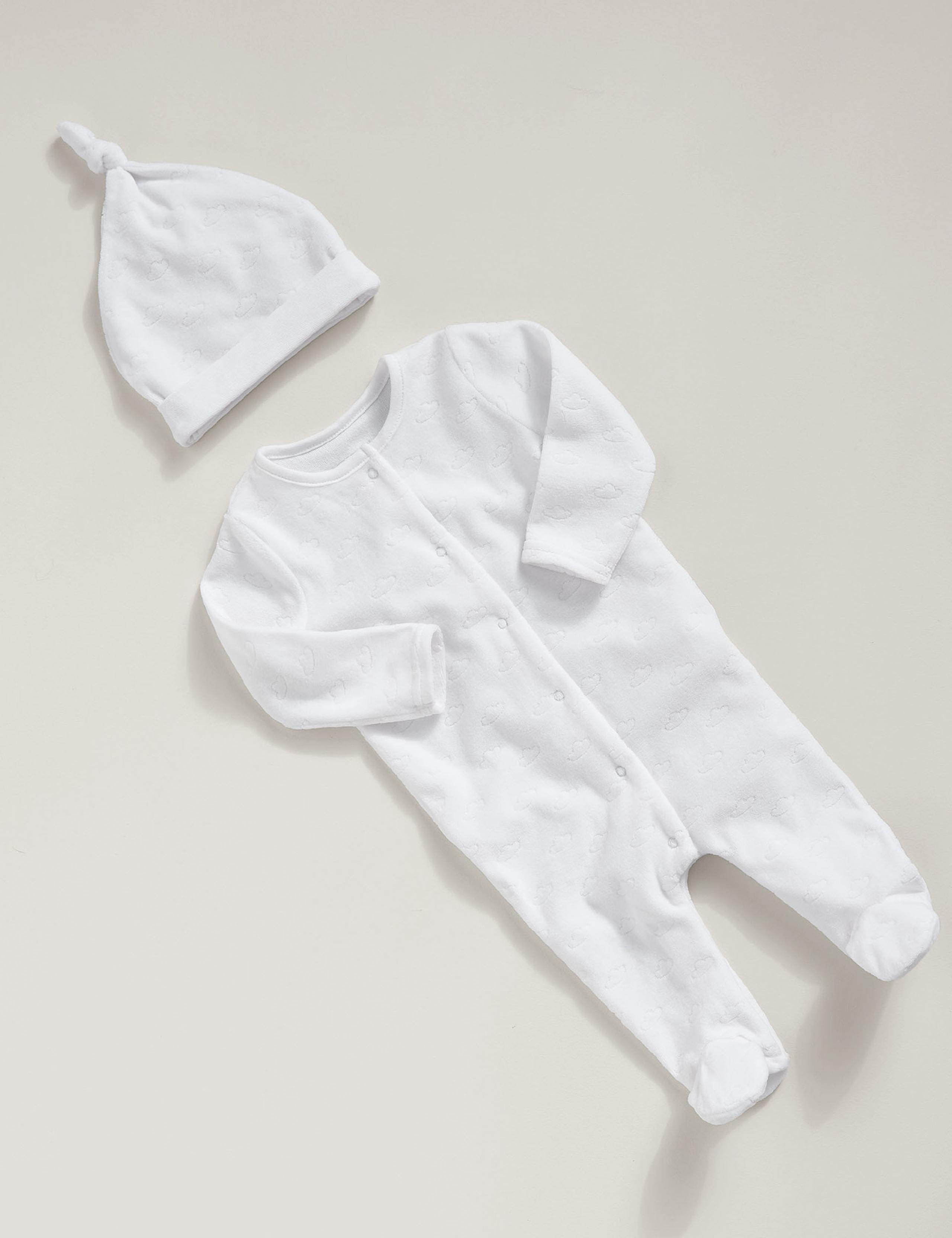 Cloud Velour All In One With Hat (6½lbs-1 Yrs)
