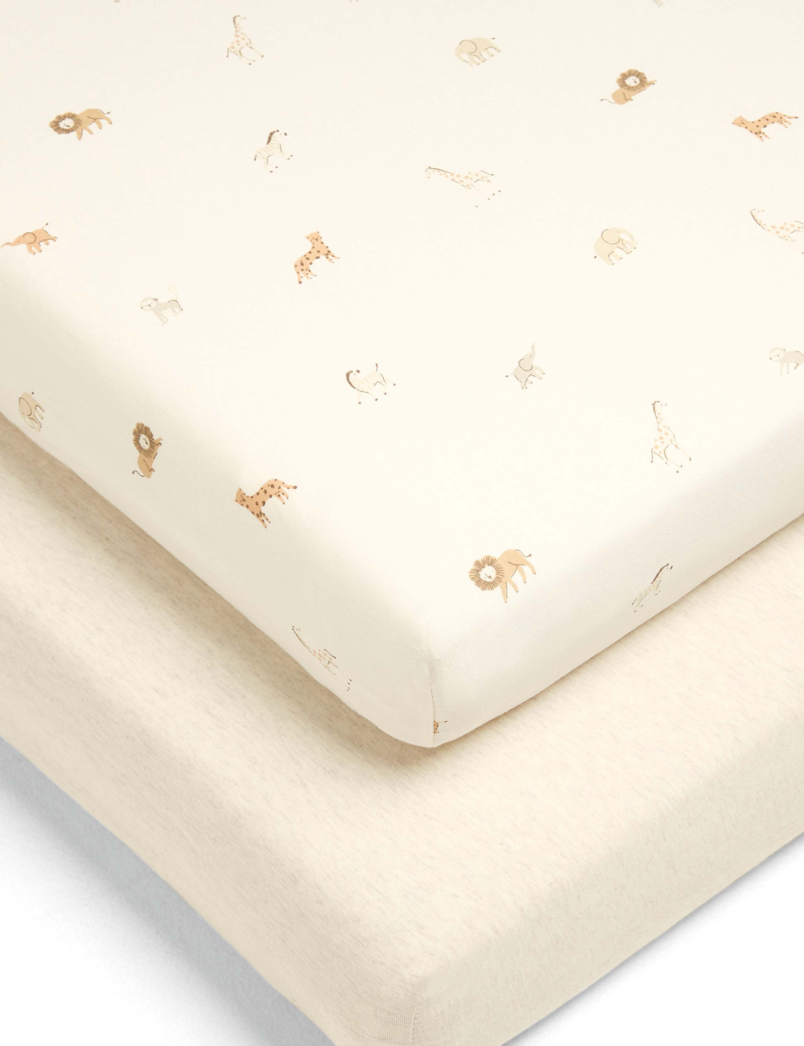 2pk Born to be Wild Cotbed Fitted Sheets