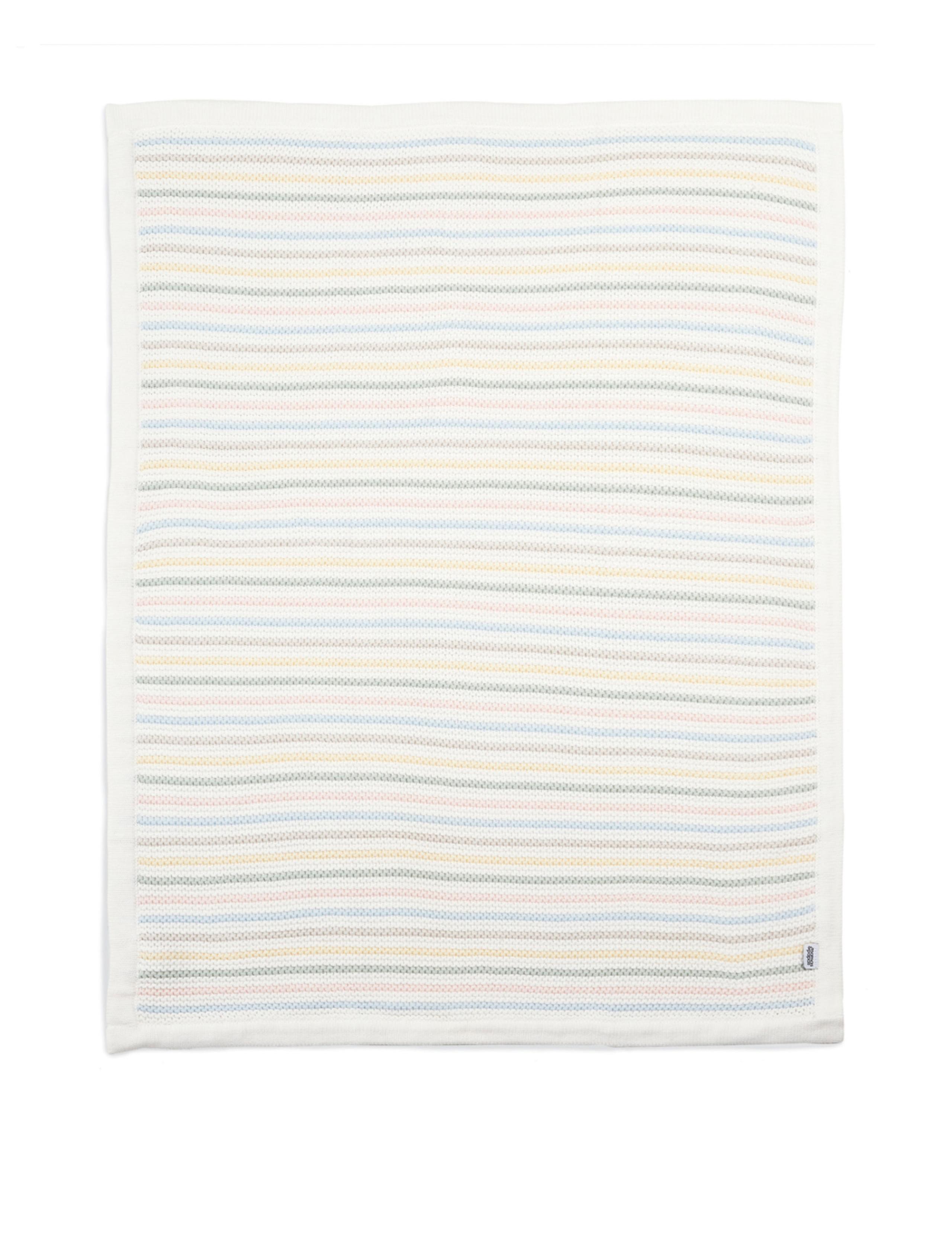 Knitted Pastel Stripe Shawl
