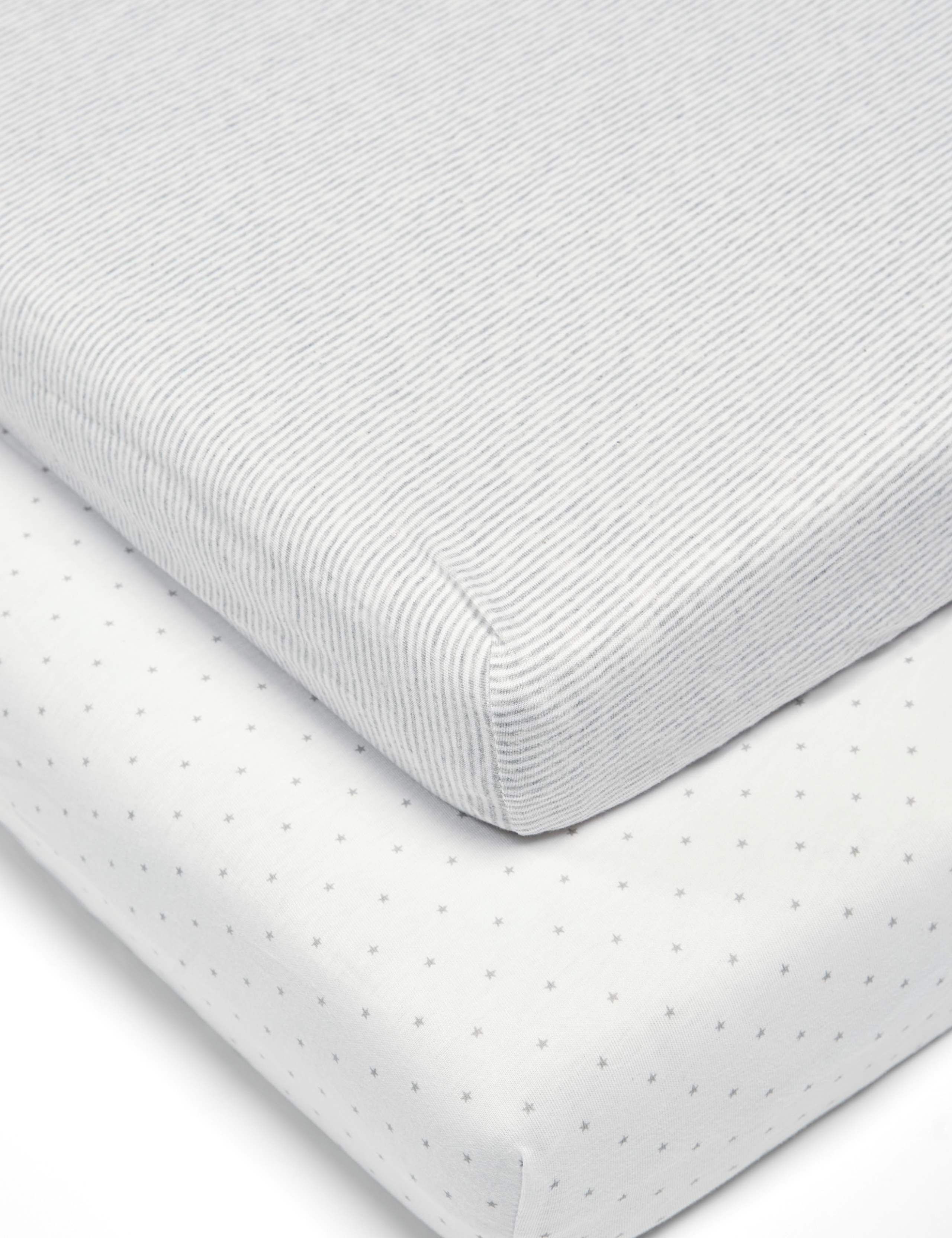 2pk Welcome to the World Cotbed Fitted Sheets