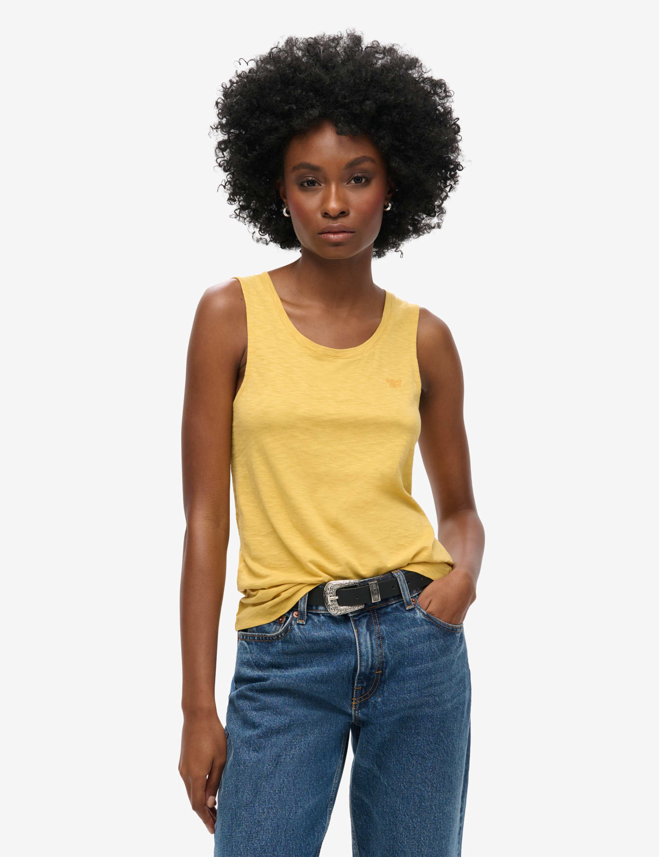 Cotton Rich Scoop Neck Tank Top