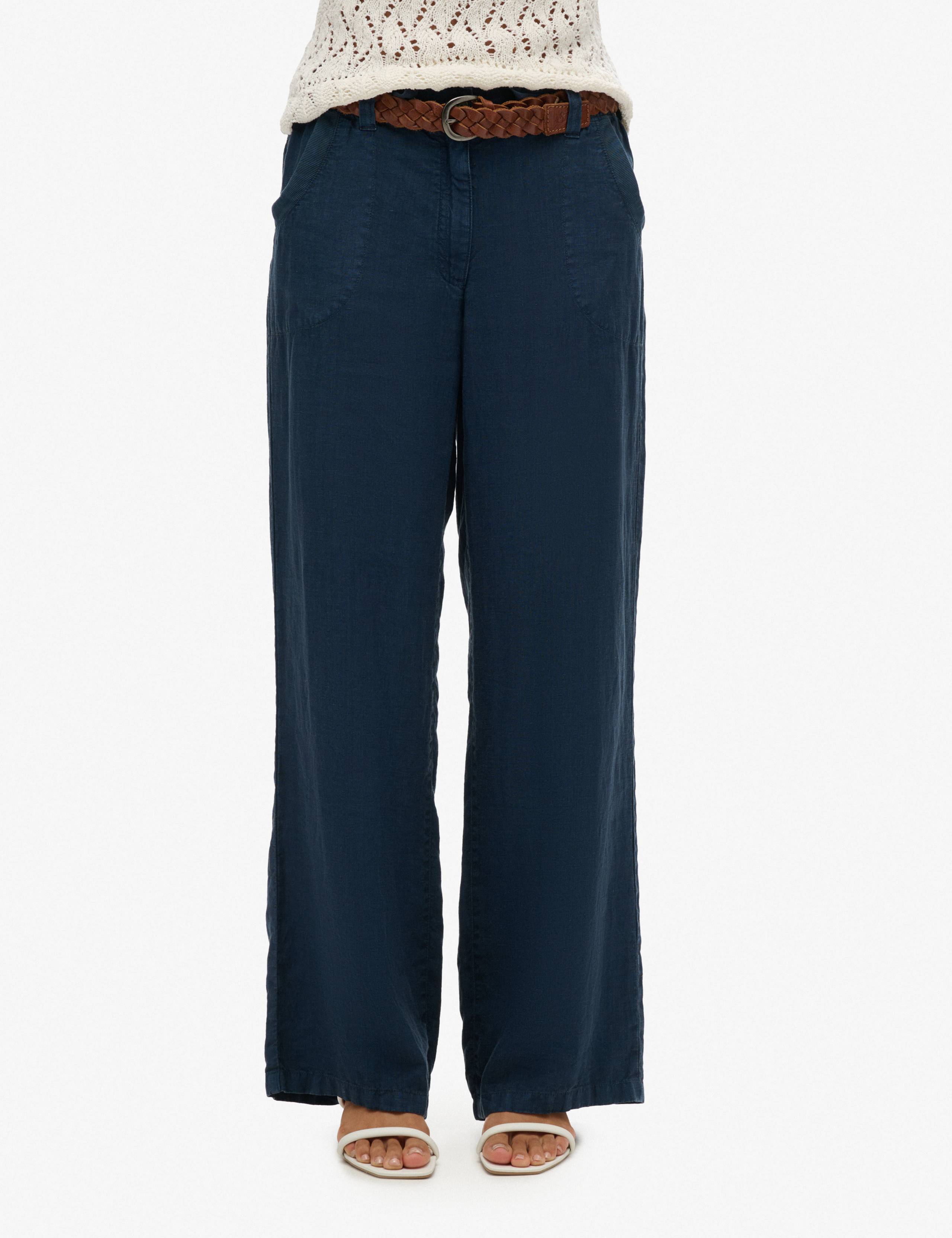 Pure Linen Wide Leg Trousers