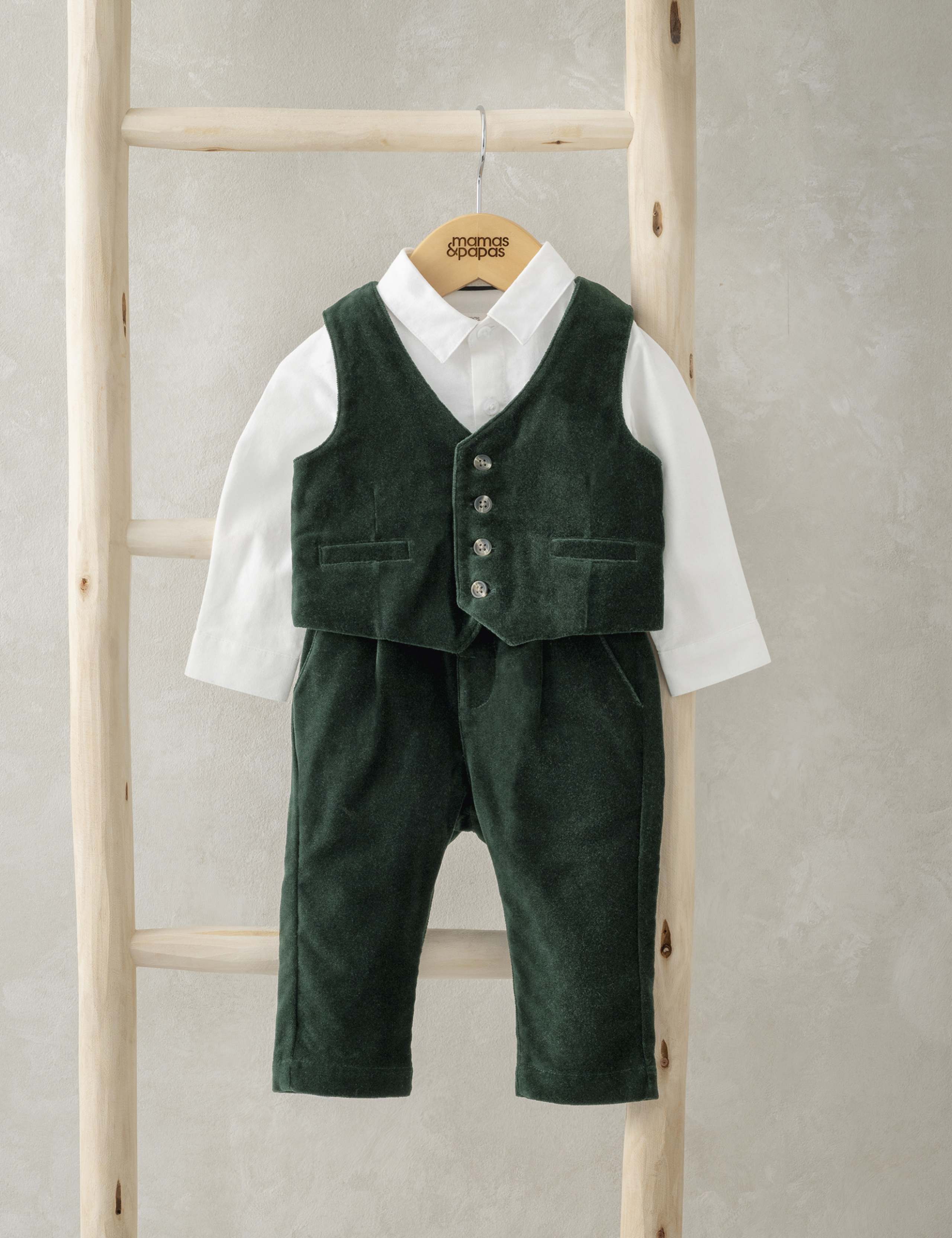 3pc Pure Cotton Velour Suit Outfit (0-3 Yrs)