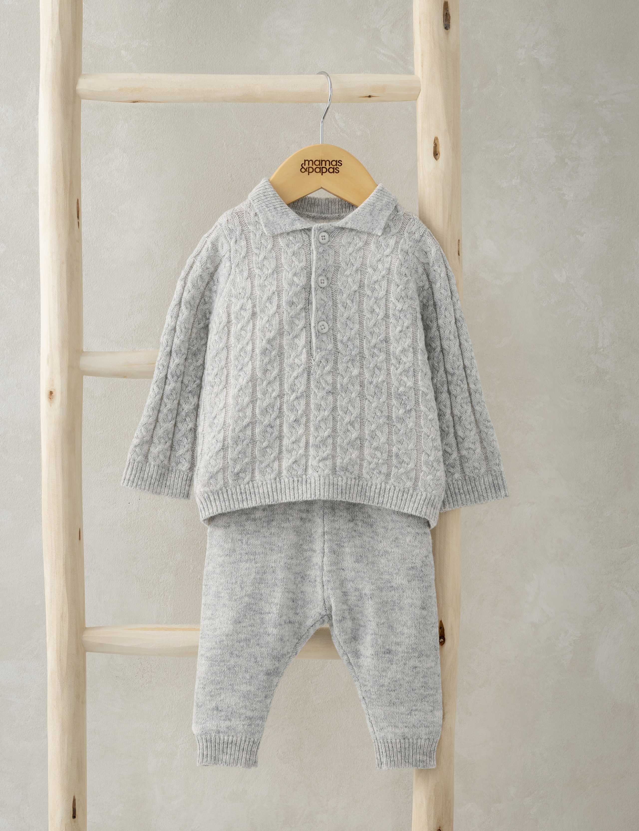 2pc Knitted Outfit with Wool (0-24 Mths)
