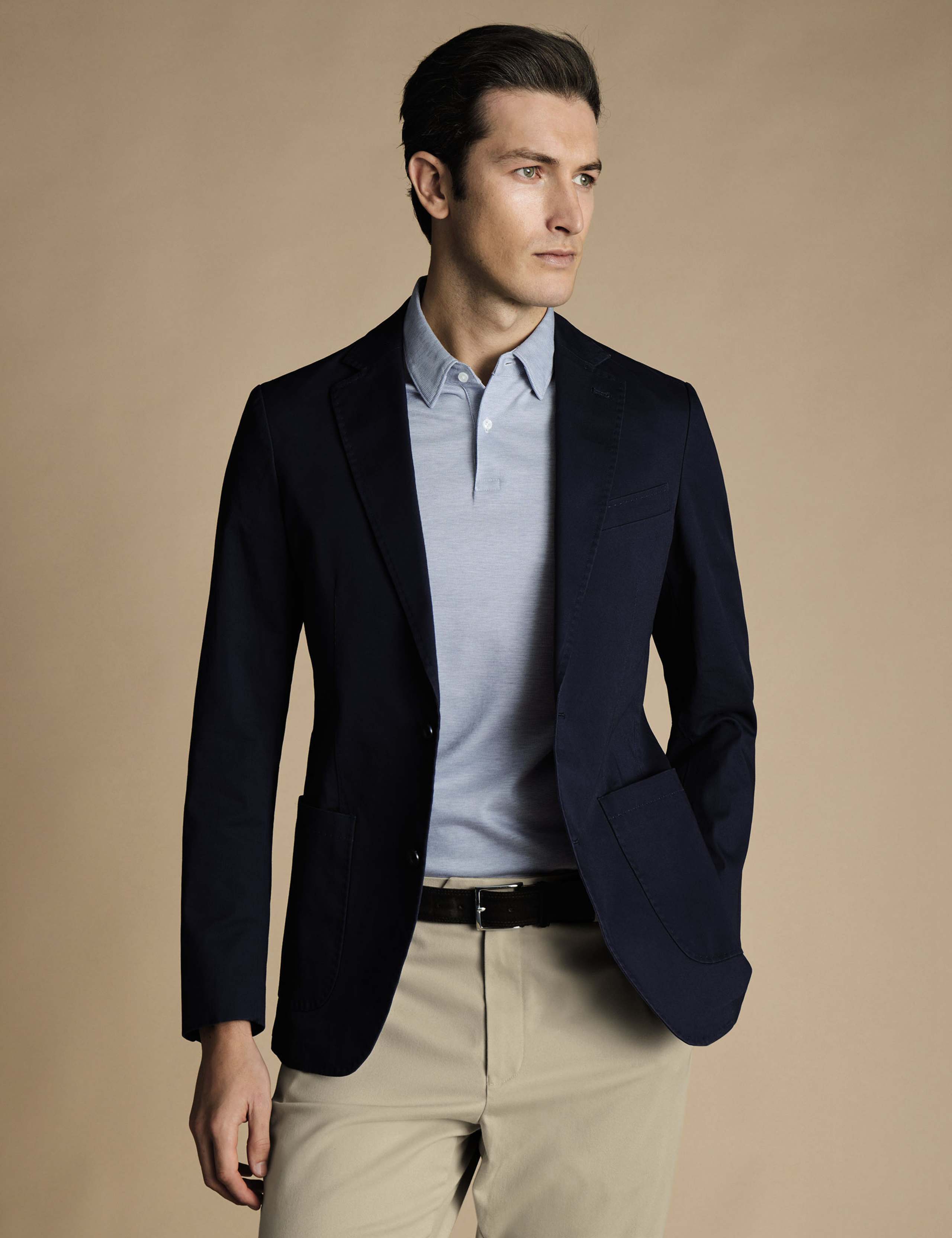 Slim Fit Cotton Rich Blazer