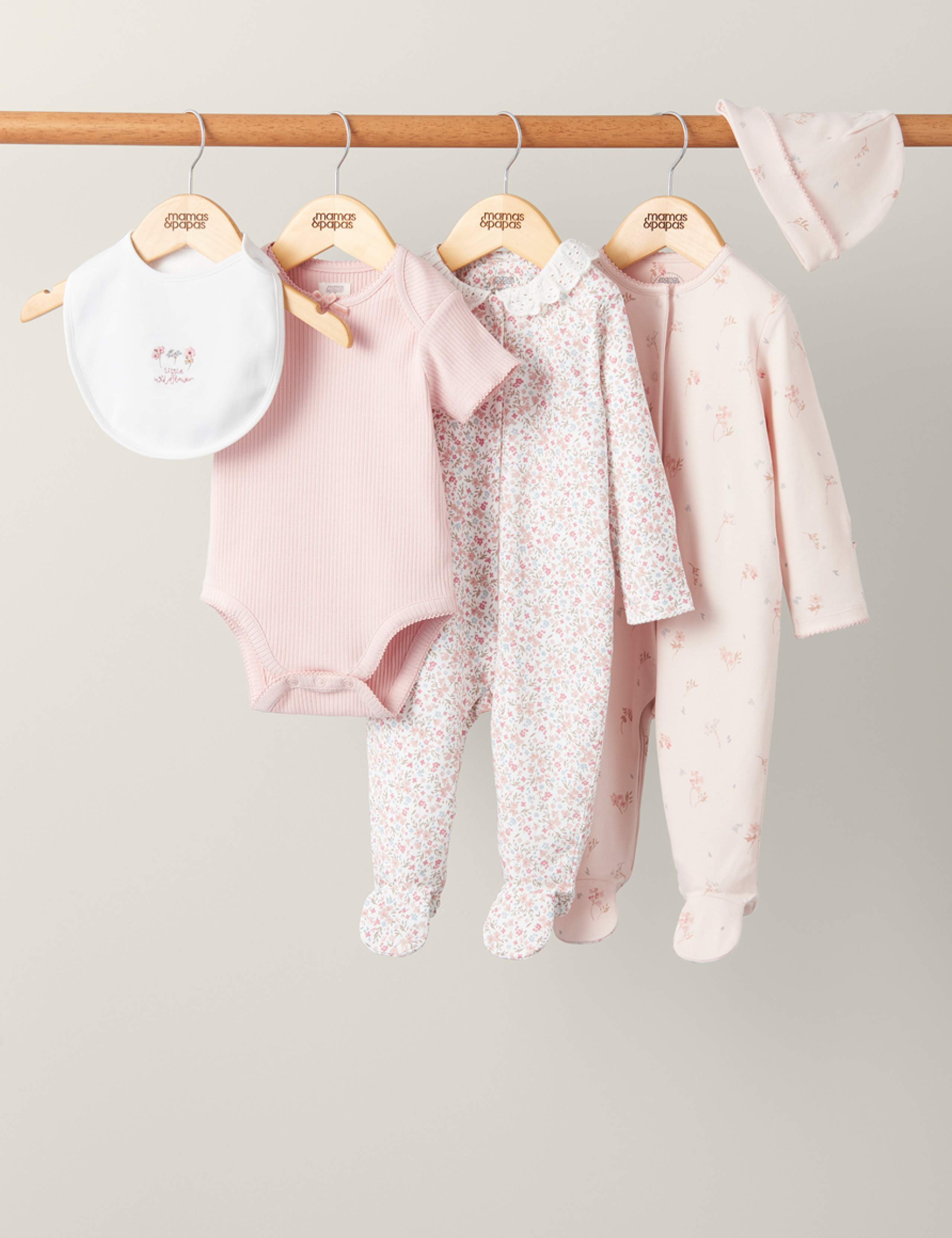 5pc Pure Cotton Floral Starter Set (7lbs-1 Yrs)