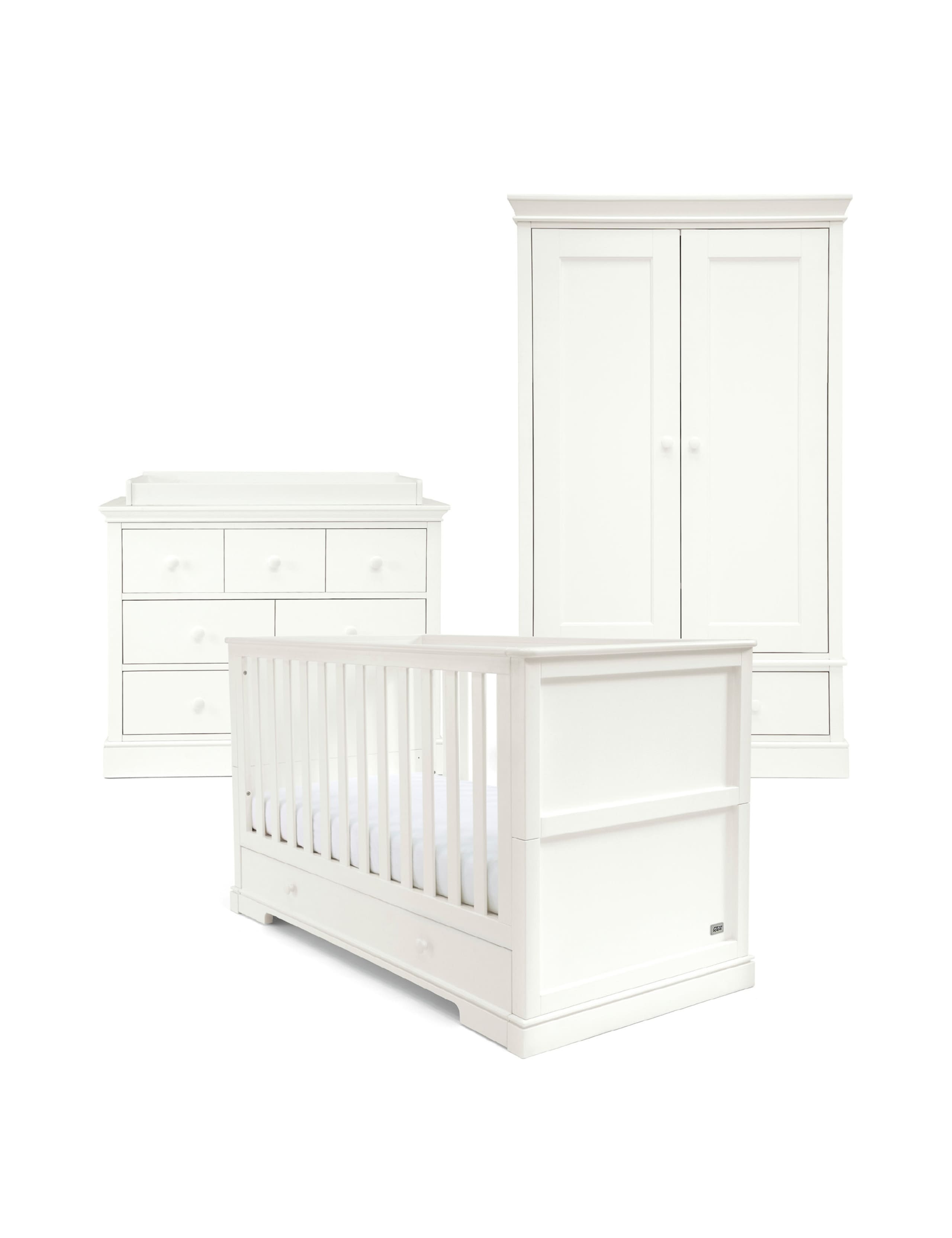 Oxford 3 Piece Cotbed Range with Dresser and Wardrobe