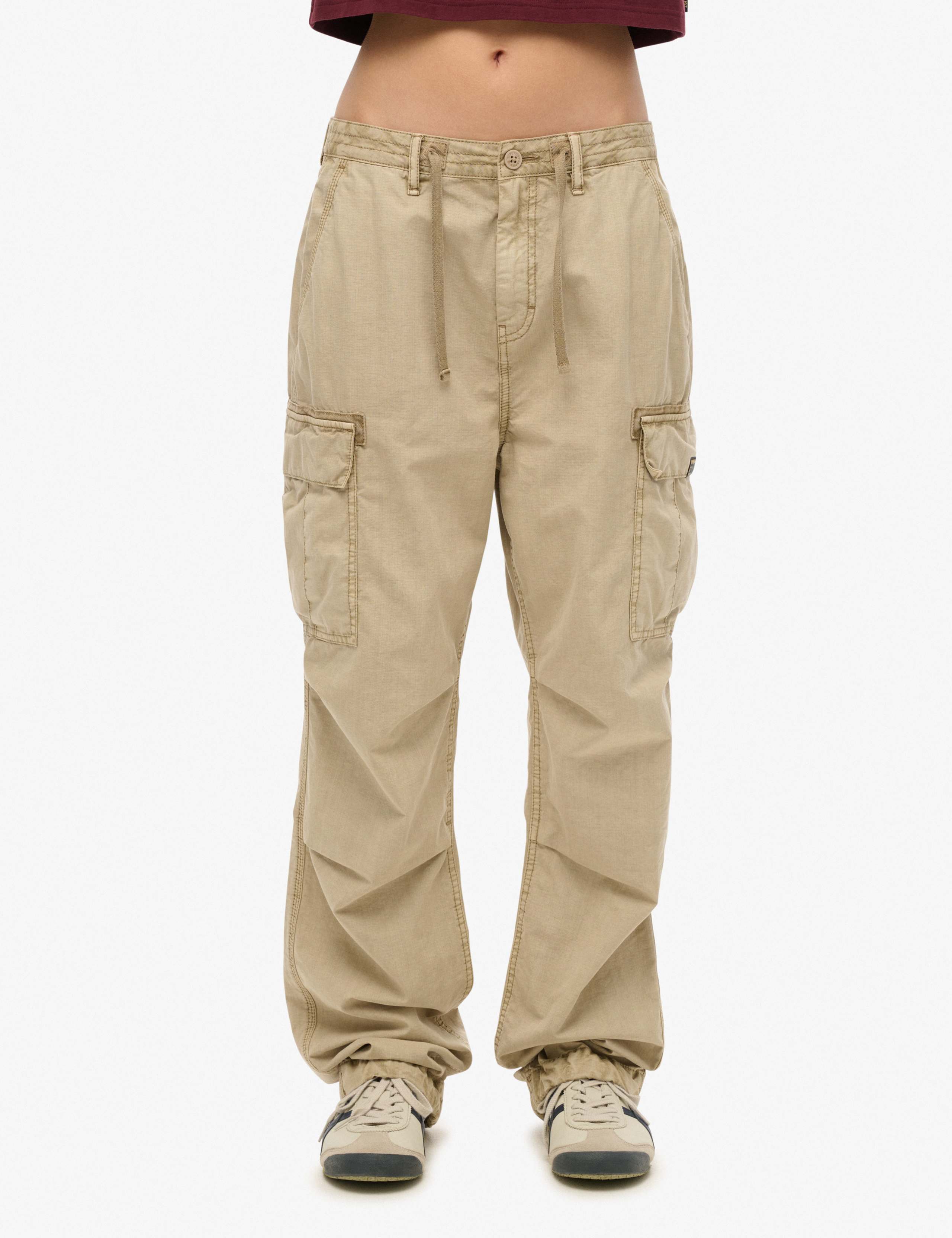 Pure Cotton Cargo Relaxed Trousers