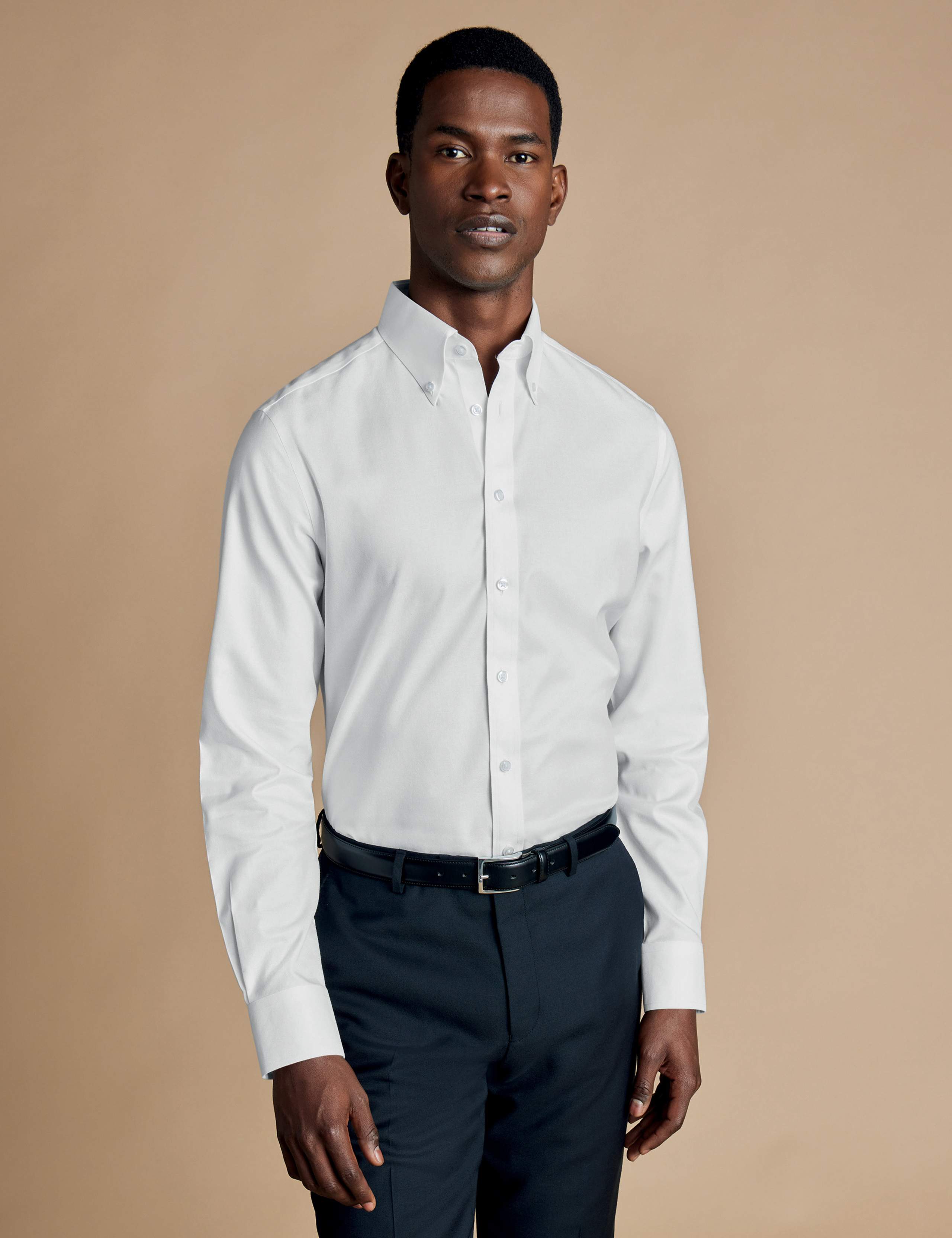 Slim Fit Non Iron Pure Cotton Twill Shirt