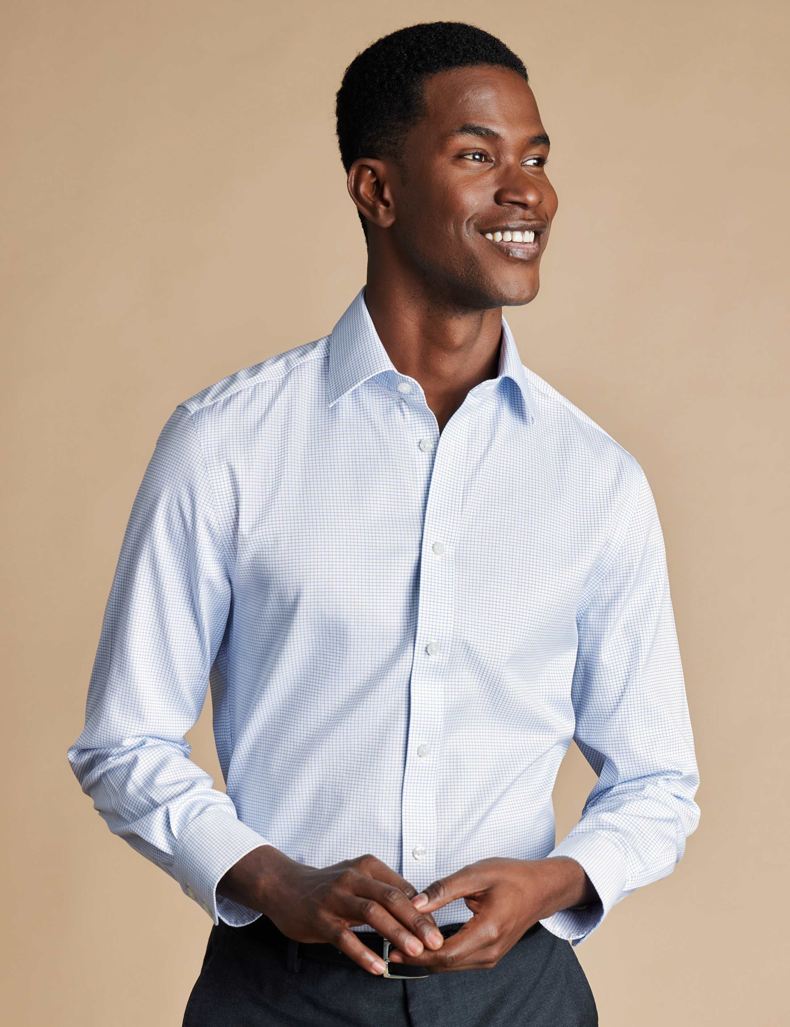 Slim Fit Non Iron Pure Cotton Check Shirt