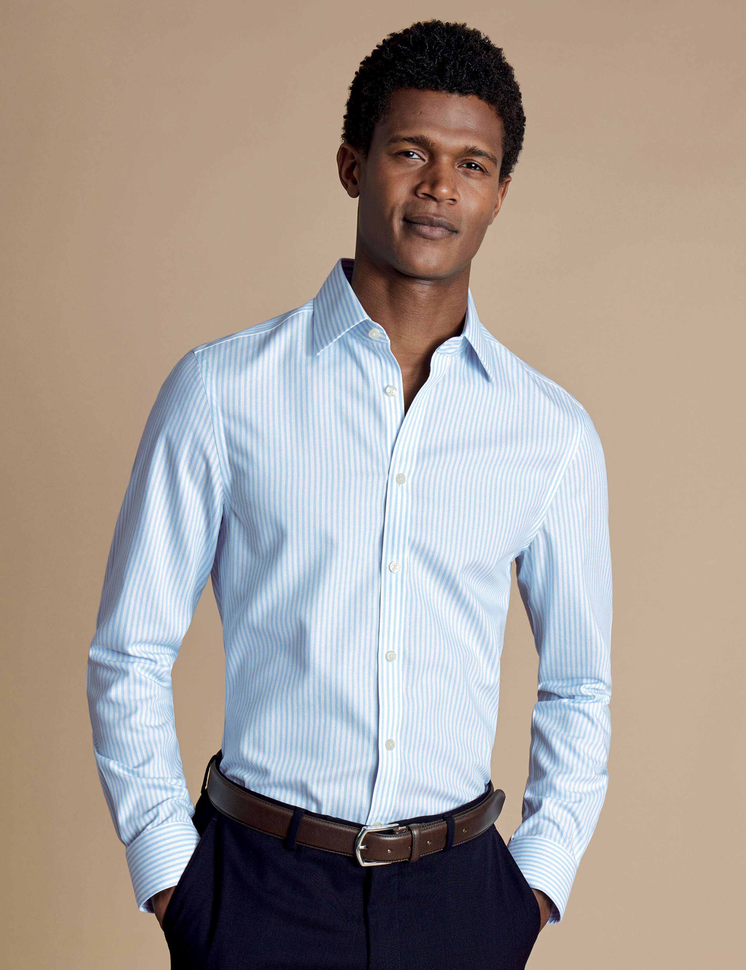Slim Fit Pure Cotton Striped Oxford Shirt