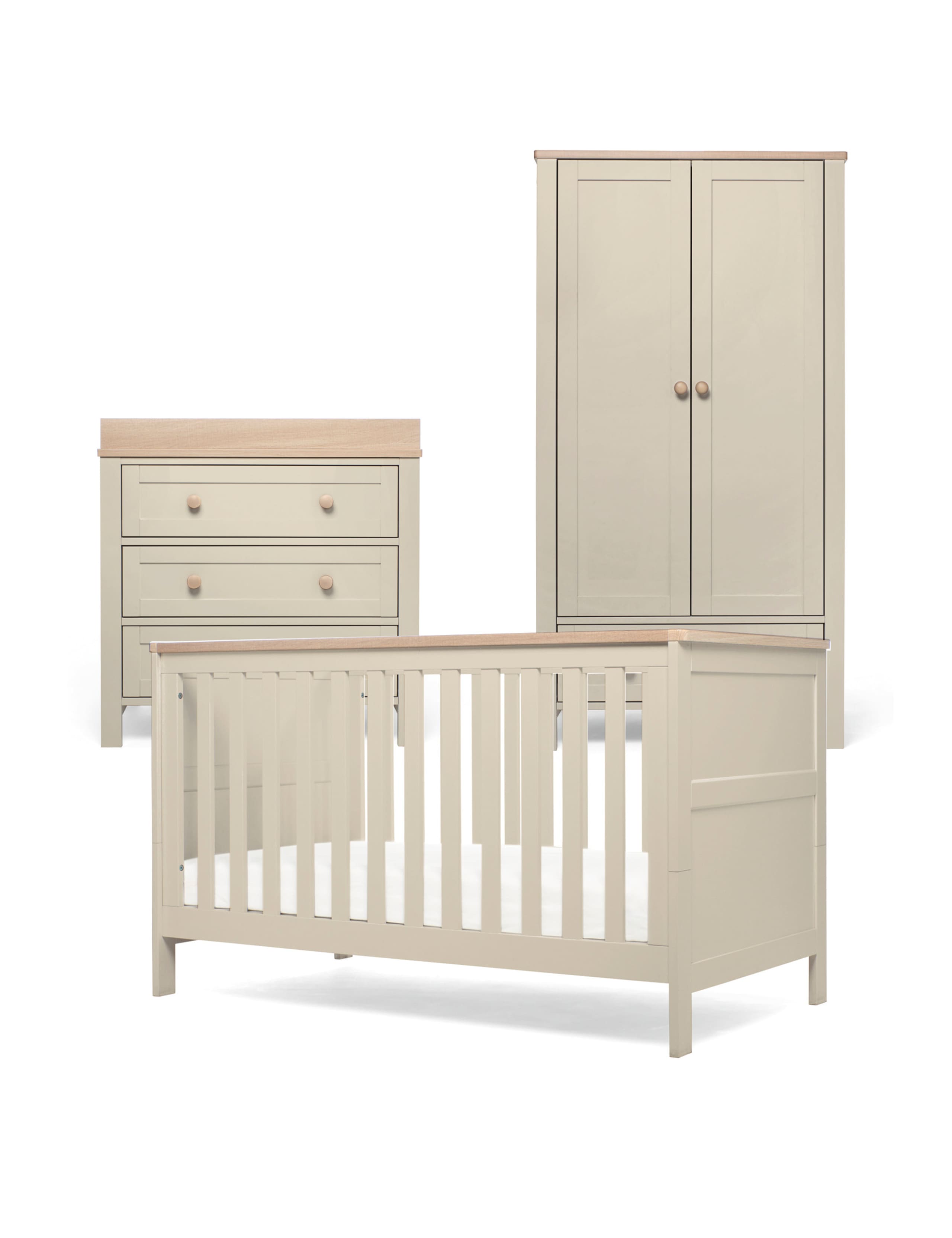 Wedmore 3 Piece Dresser, Wardrobe & Cotbed