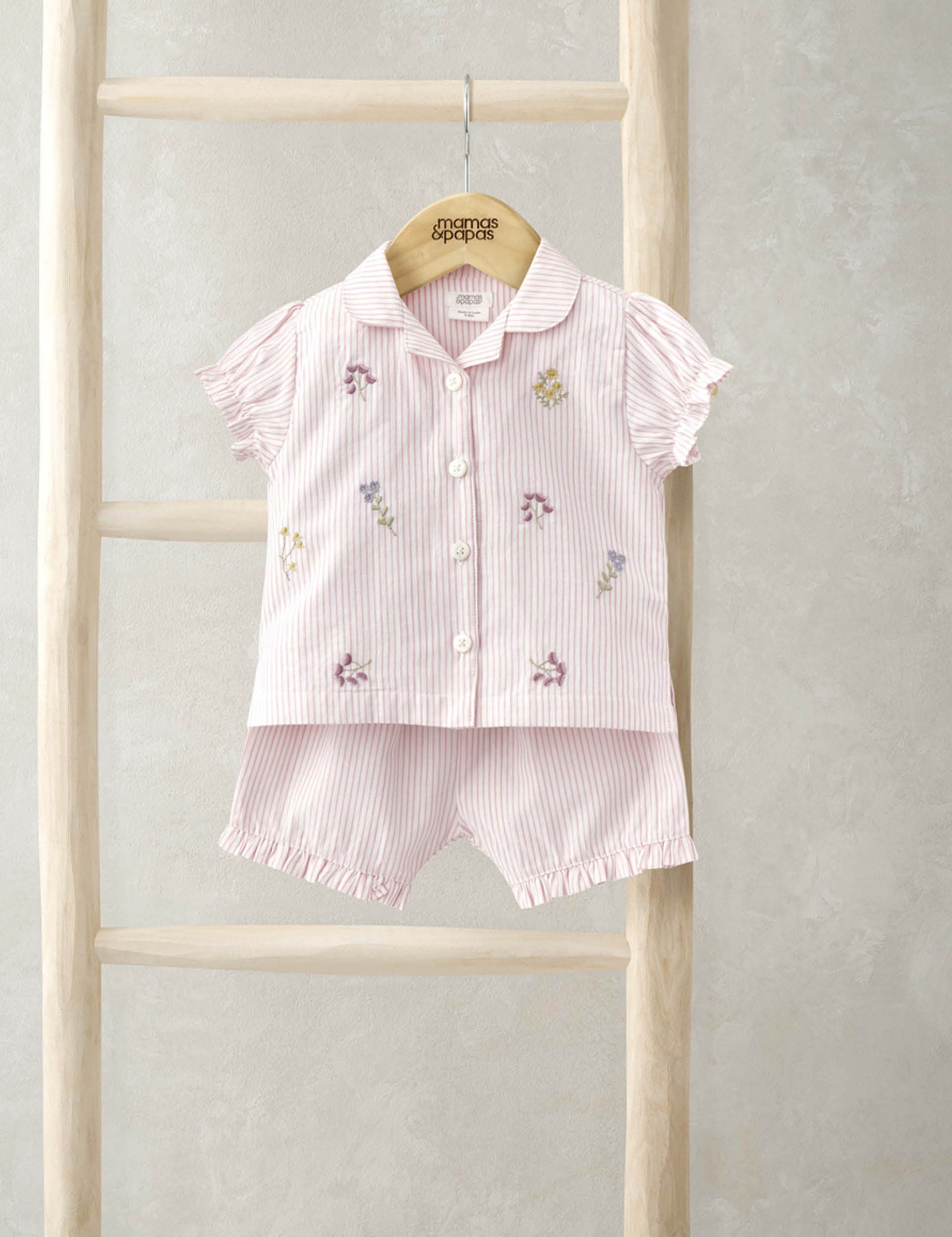 Pure Cotton Striped & Floral Pyjamas (3-36 Mths)