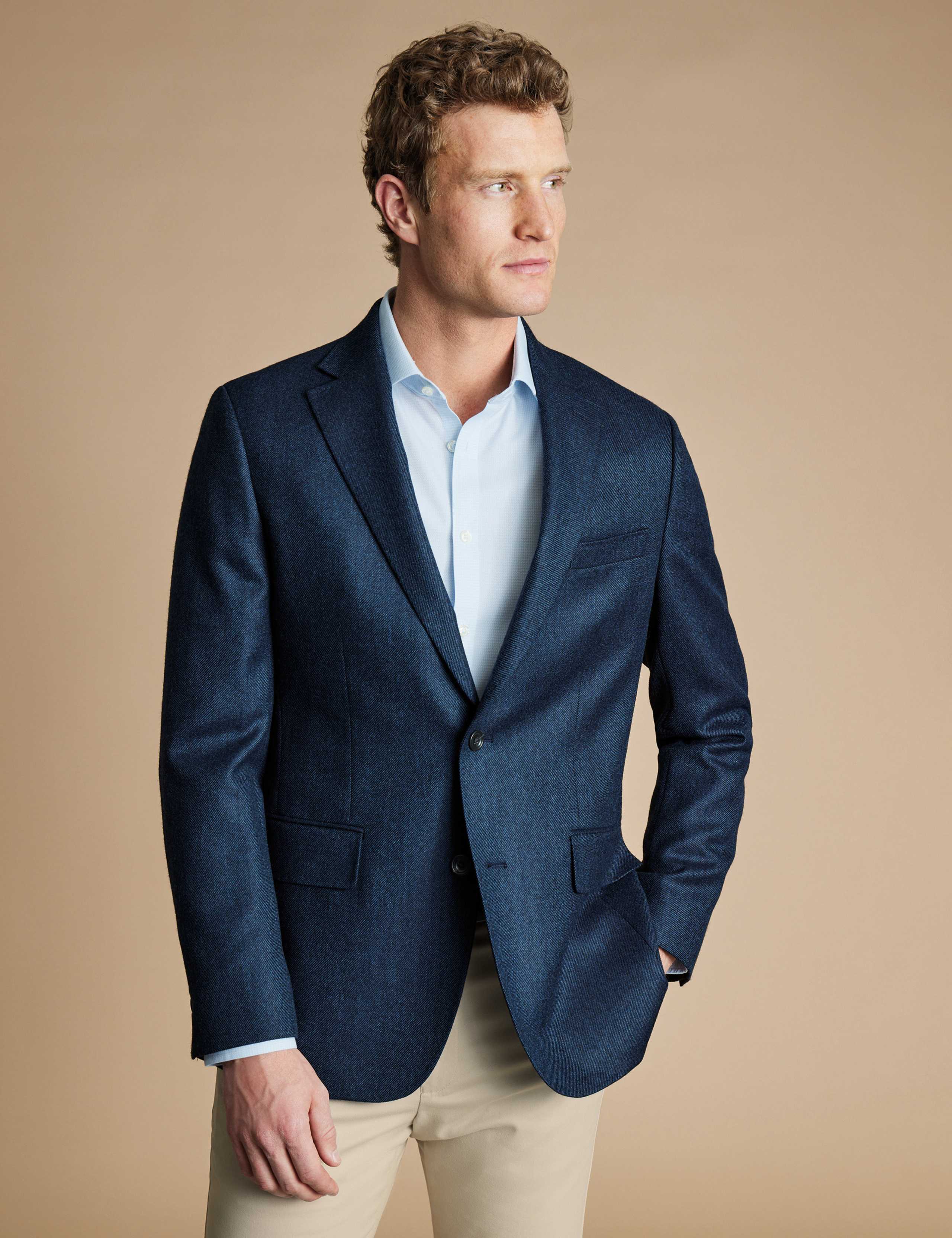 Slim Fit Pure Wool Twill Blazer