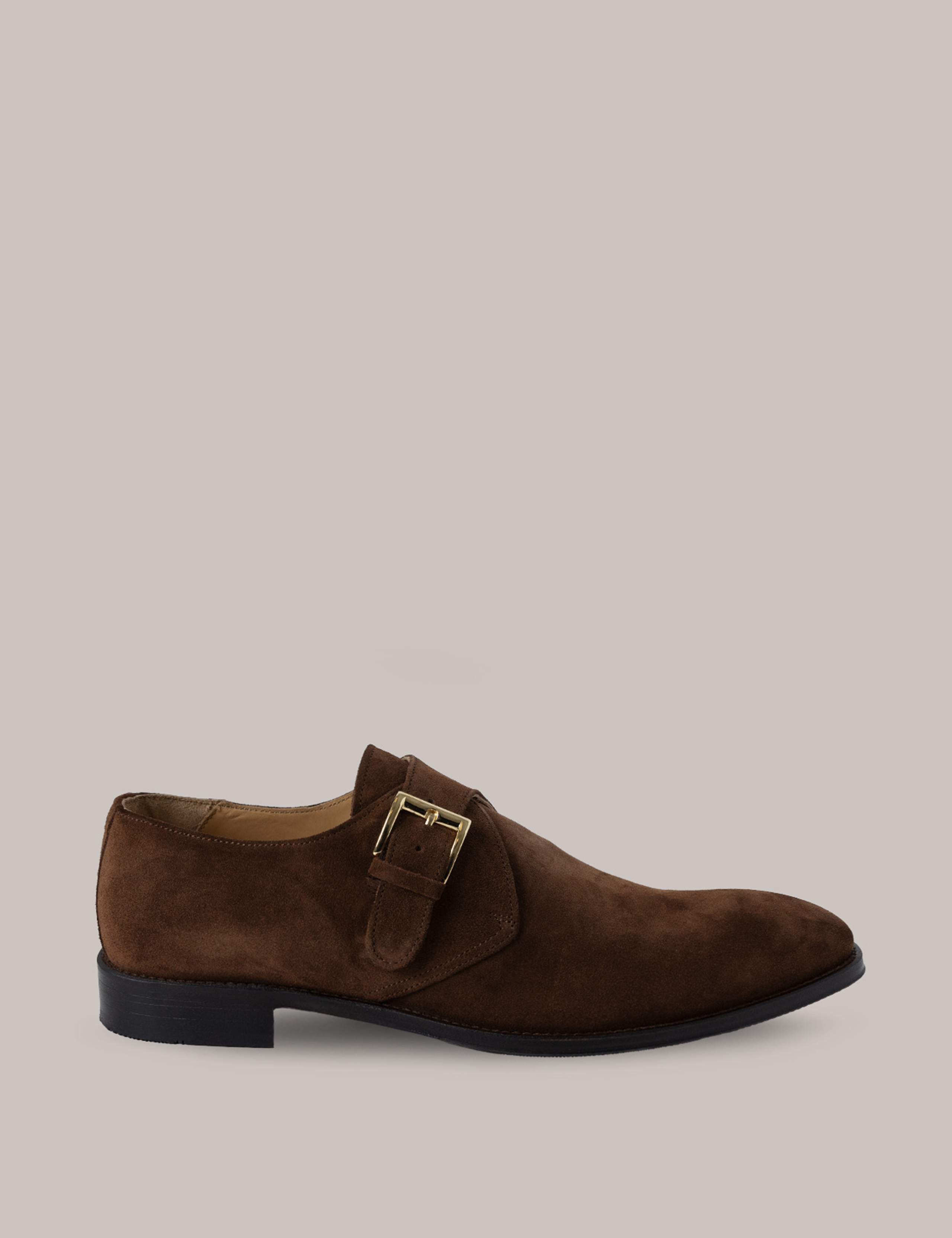 Suede Monk Strap Shoes