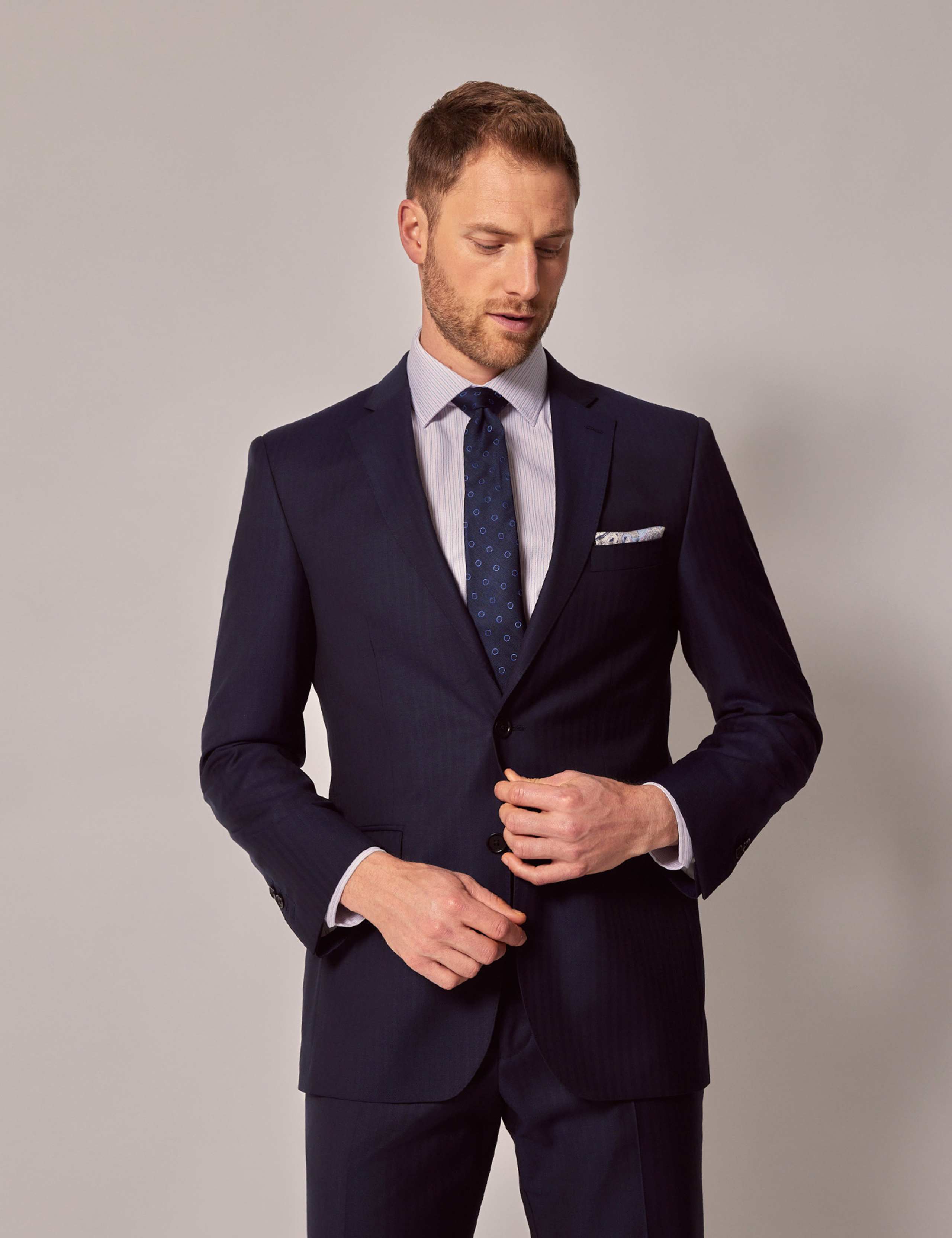Pure Wool Herringbone Blazer