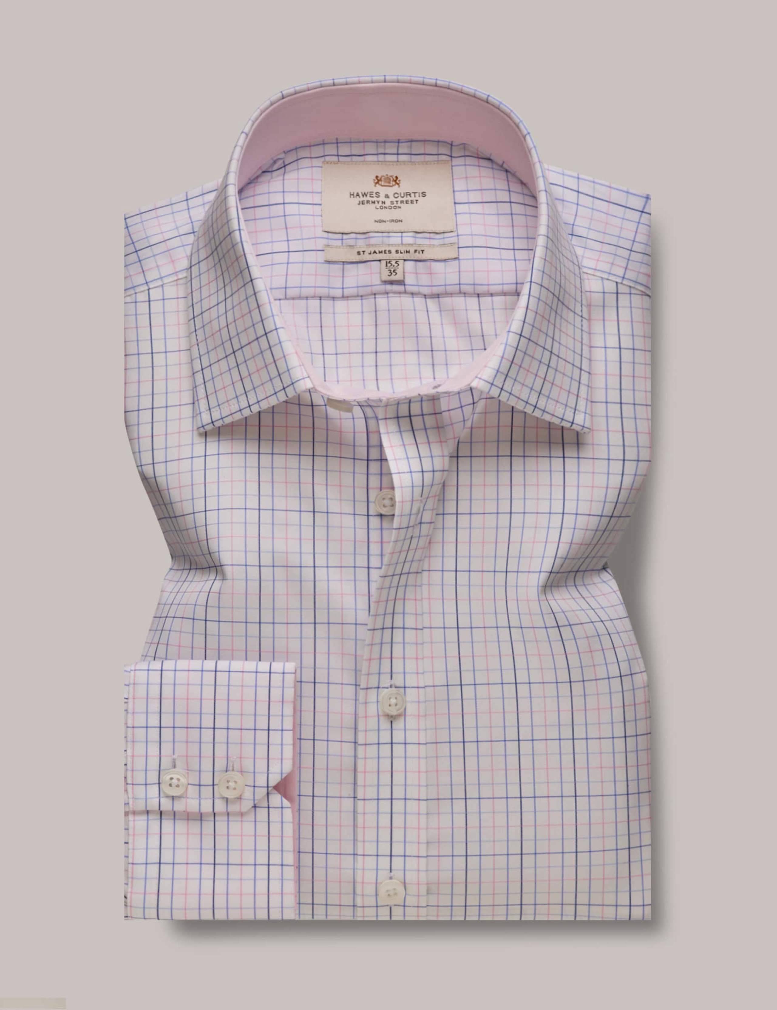 Slim Fit Easy Iron Pure Cotton Check Shirt